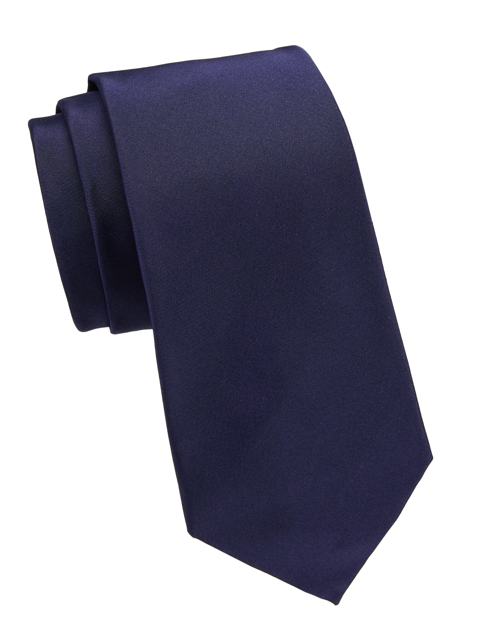 Ralph Lauren Purple Label Men's Purple Label Peau de Soie Silk Tie - Navy Peaudesoie