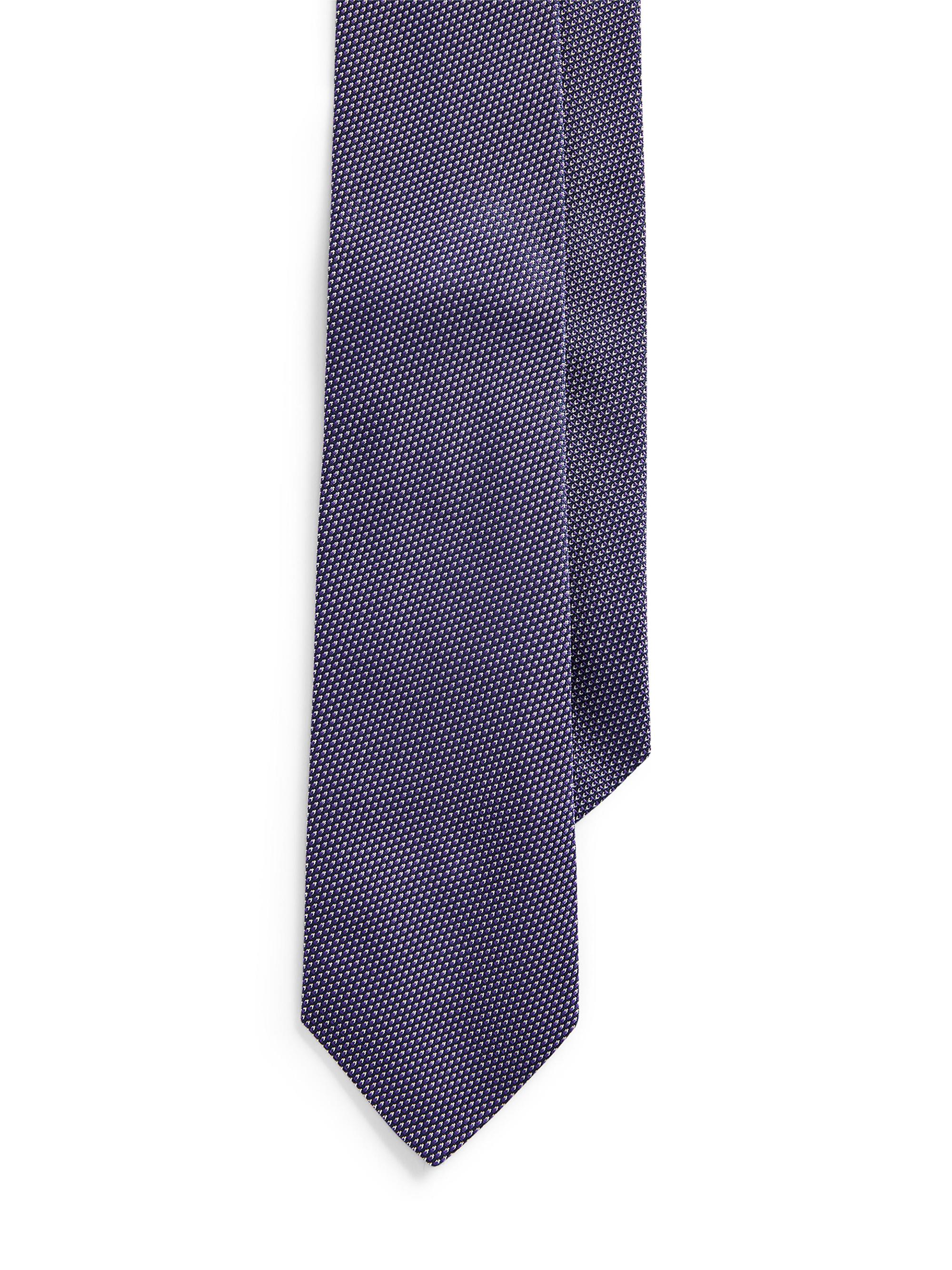 Ralph Lauren Purple Label Men's Bond St Geometric Silk Tie - Navy Purple