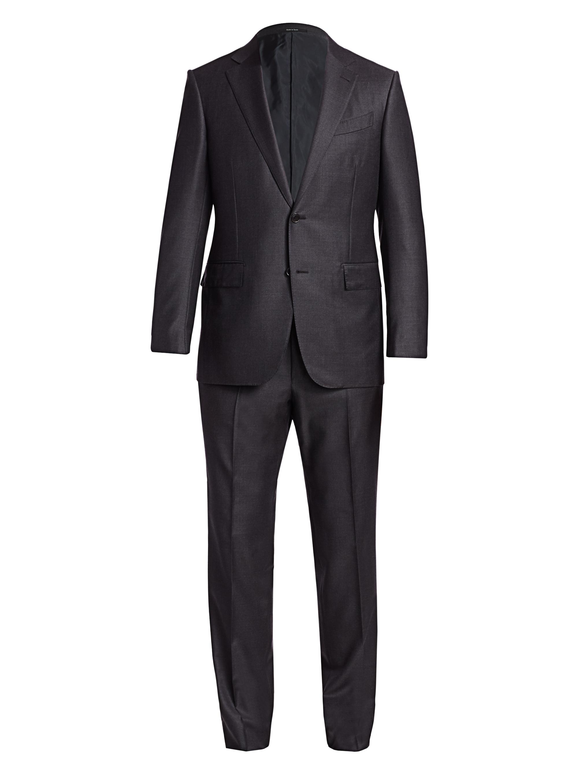 Zegna single-breasted wool suit - Grey