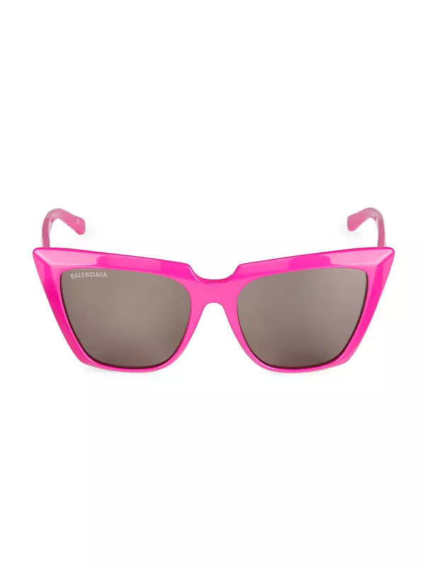 Shop Balenciaga 55MM Squared Cat-Eye Sunglasses | Saks Fifth Avenue