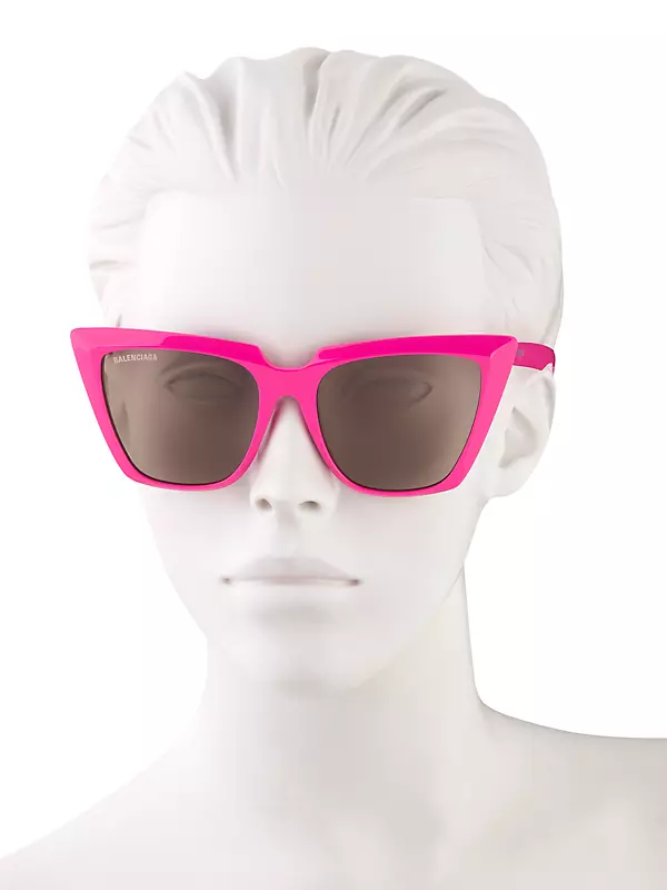 Shop Balenciaga 55MM Squared Cat-Eye Sunglasses | Saks Fifth Avenue