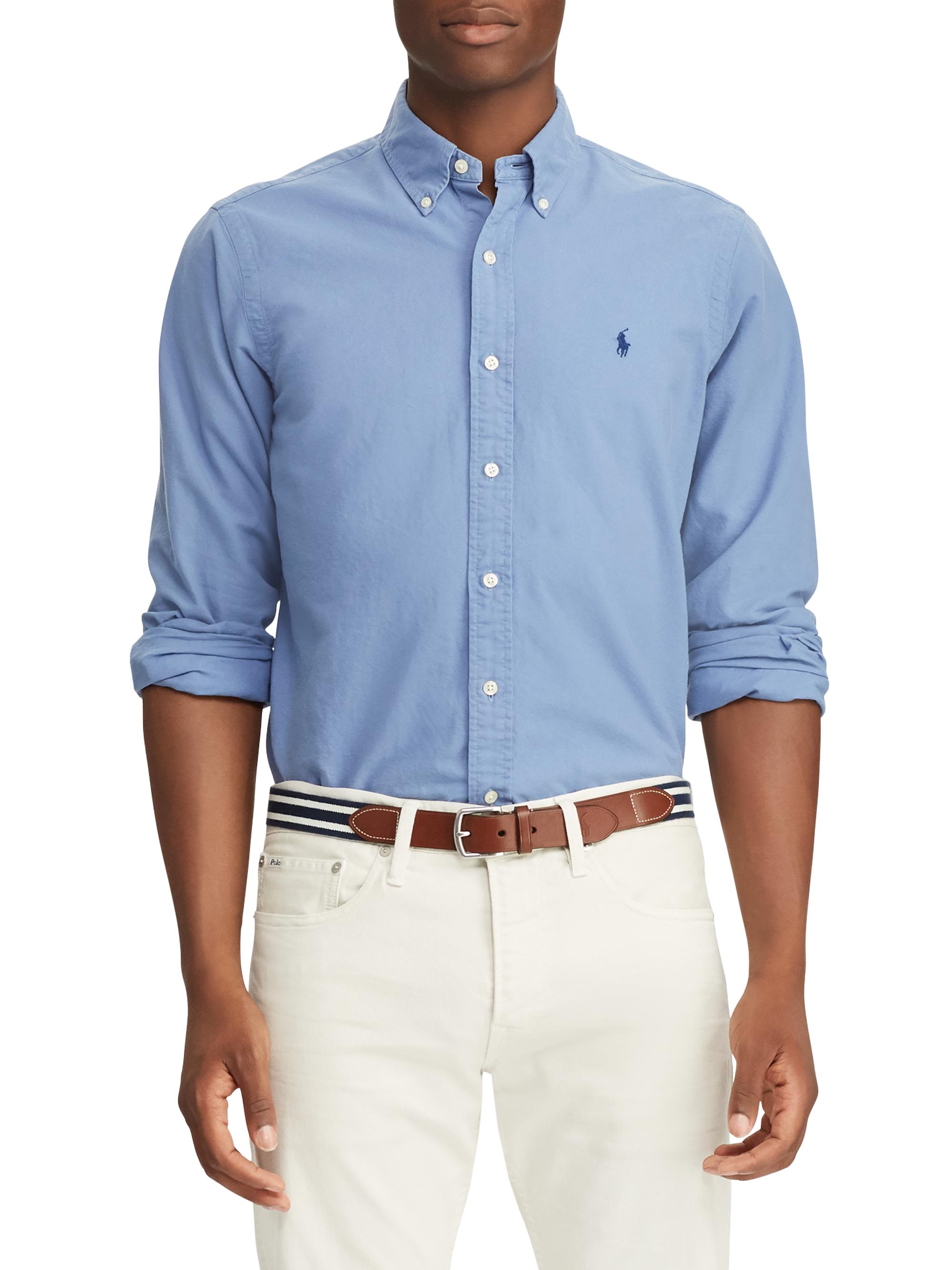 Polo Ralph Lauren Garment-Dyed Classic-Fit Oxford Shirt | Saks