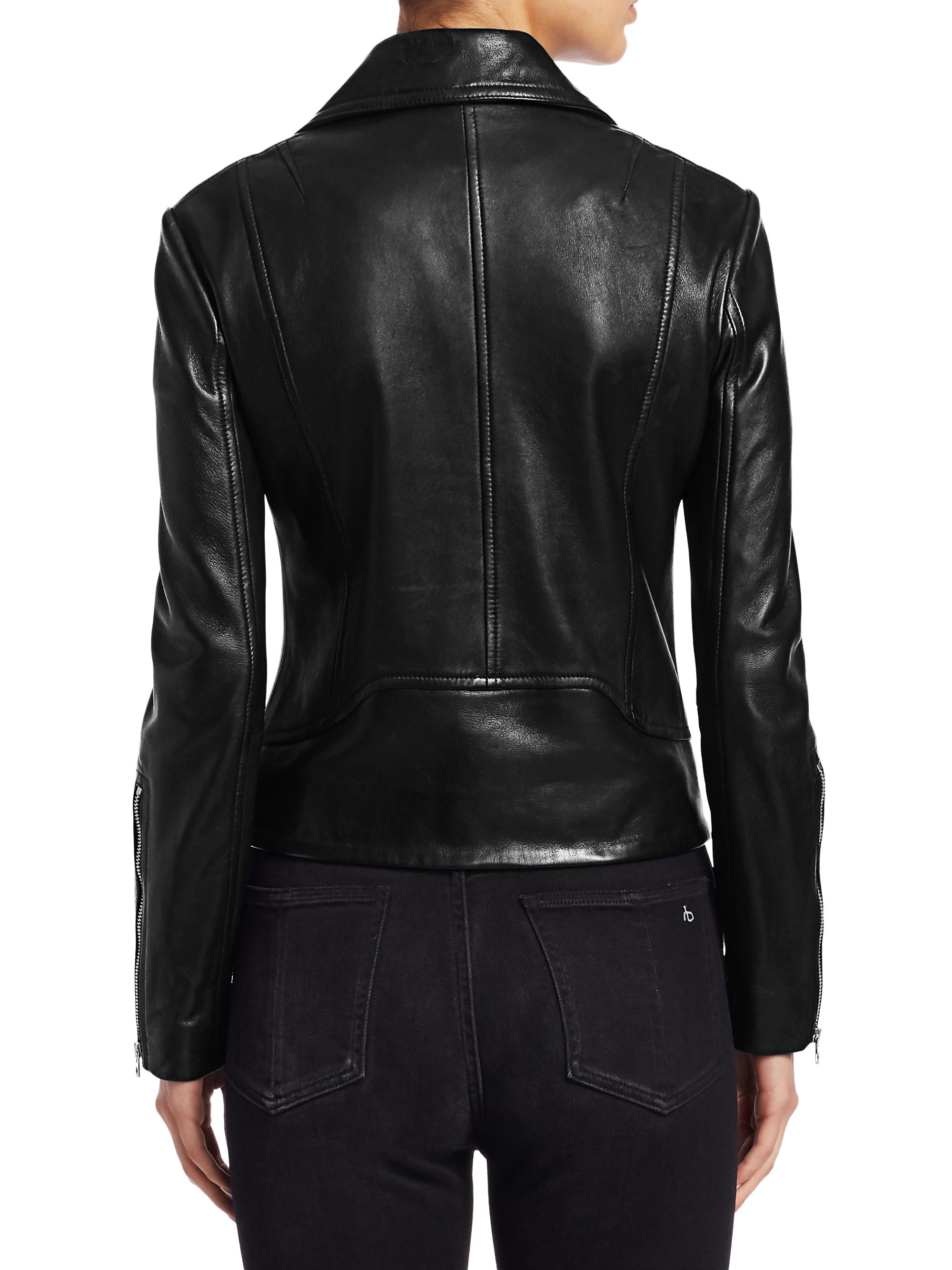 rag & bone Mack Leather Moto Jacket | Saks Fifth Avenue