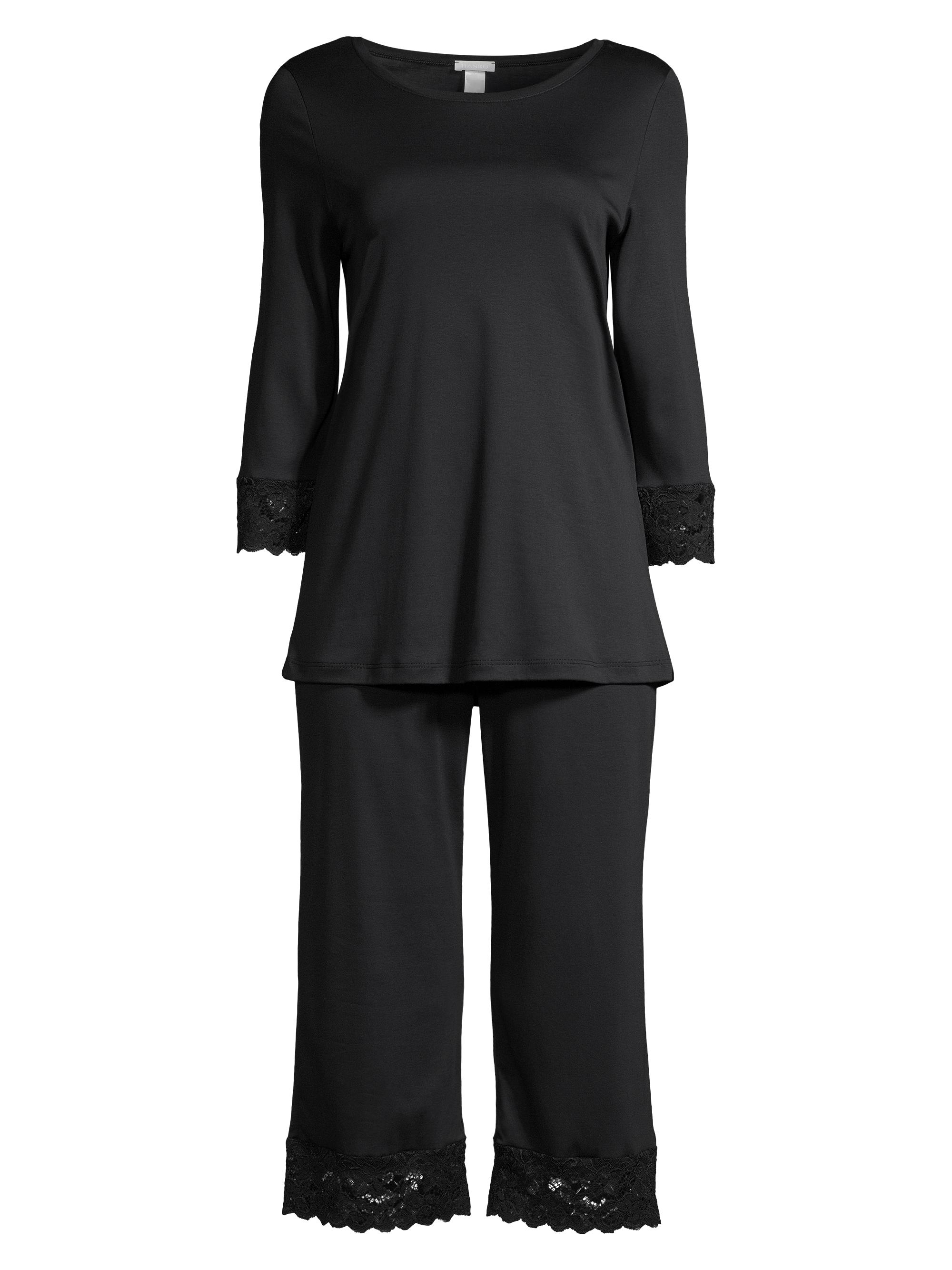 Hanro Women's Two-Piece Moments Pajama Set - Black