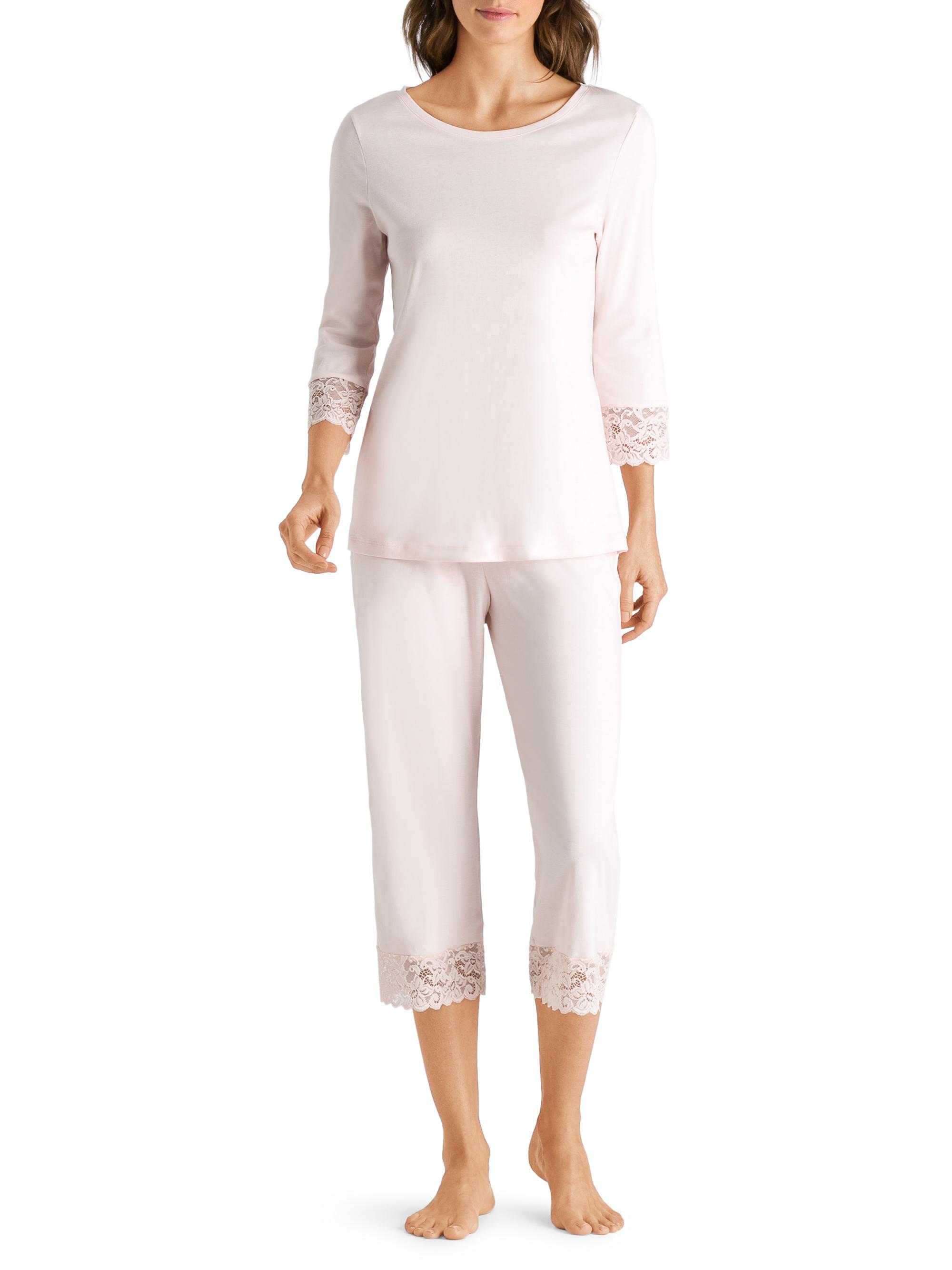 Hanro Women's Two-Piece Moments Pajama Set - Crystal Pink