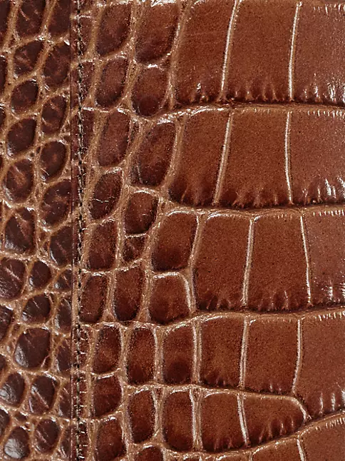 croc embossed leather