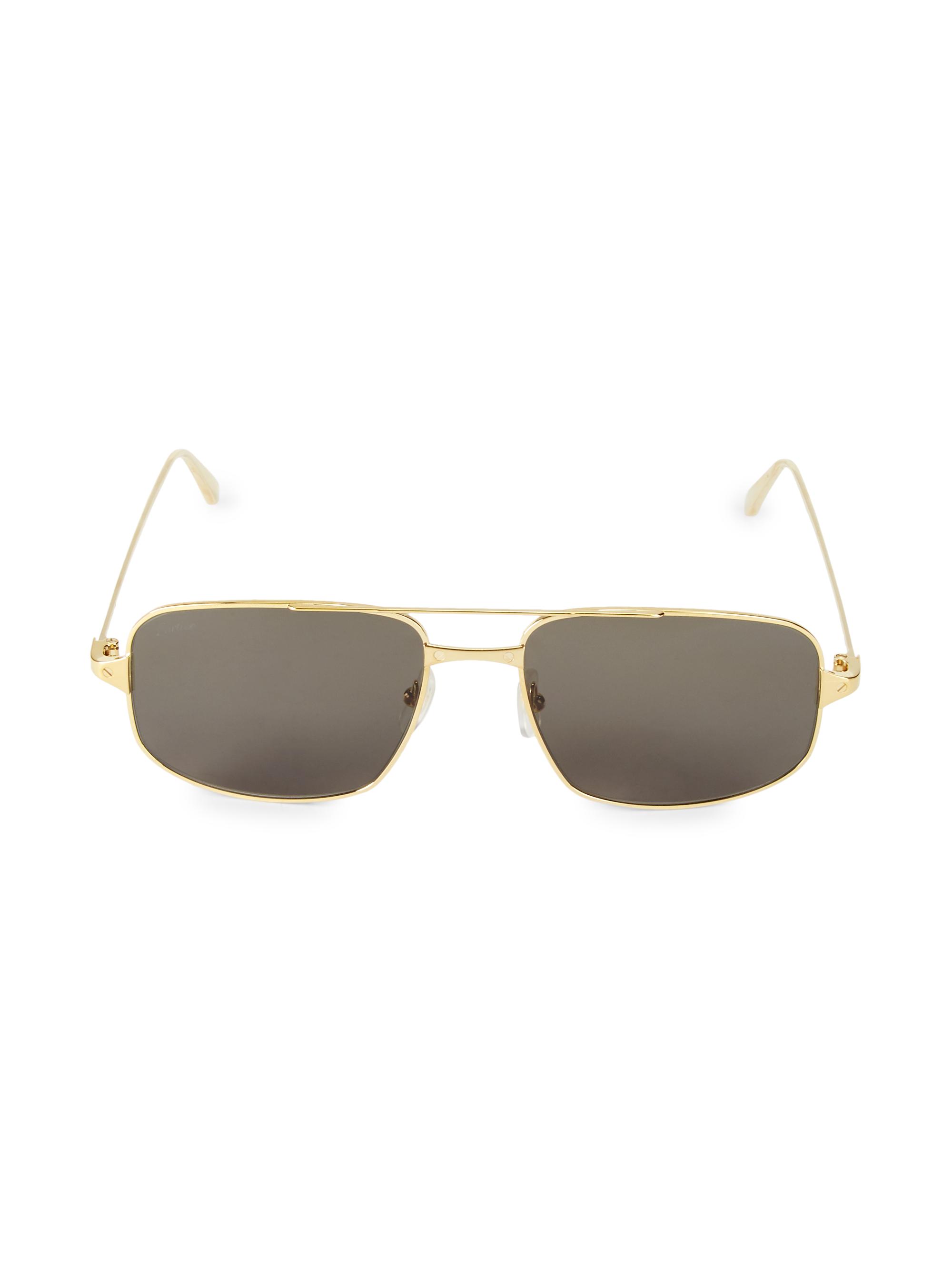 Cartier 60MM Square Browline Sunglasses | Saks Fifth Avenue