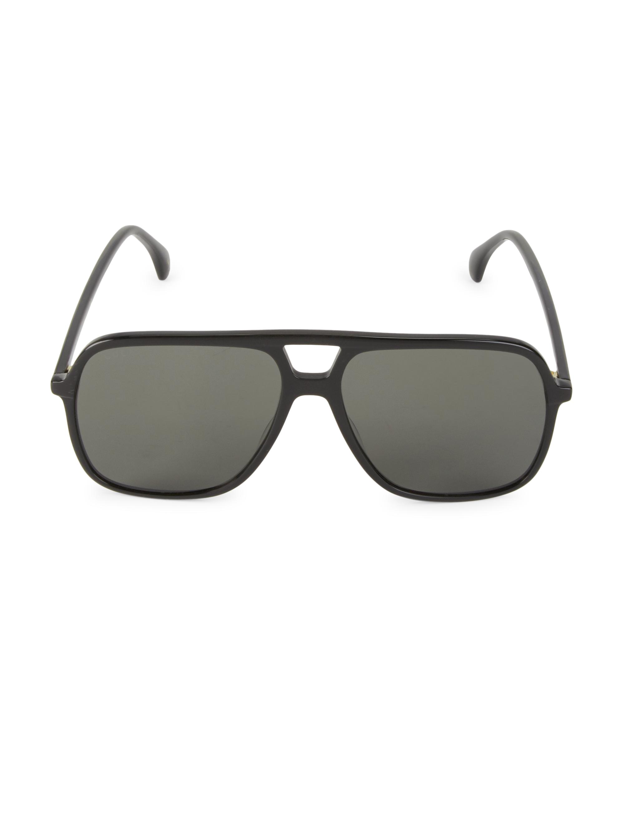 Gucci Men's 58MM Aviator Sunglasses - Black