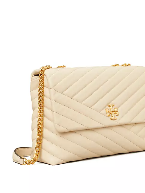 Tory Burch Kira Chevron Shoulder Bag Review  What Fits Inside + Is It  Really Worth It? 