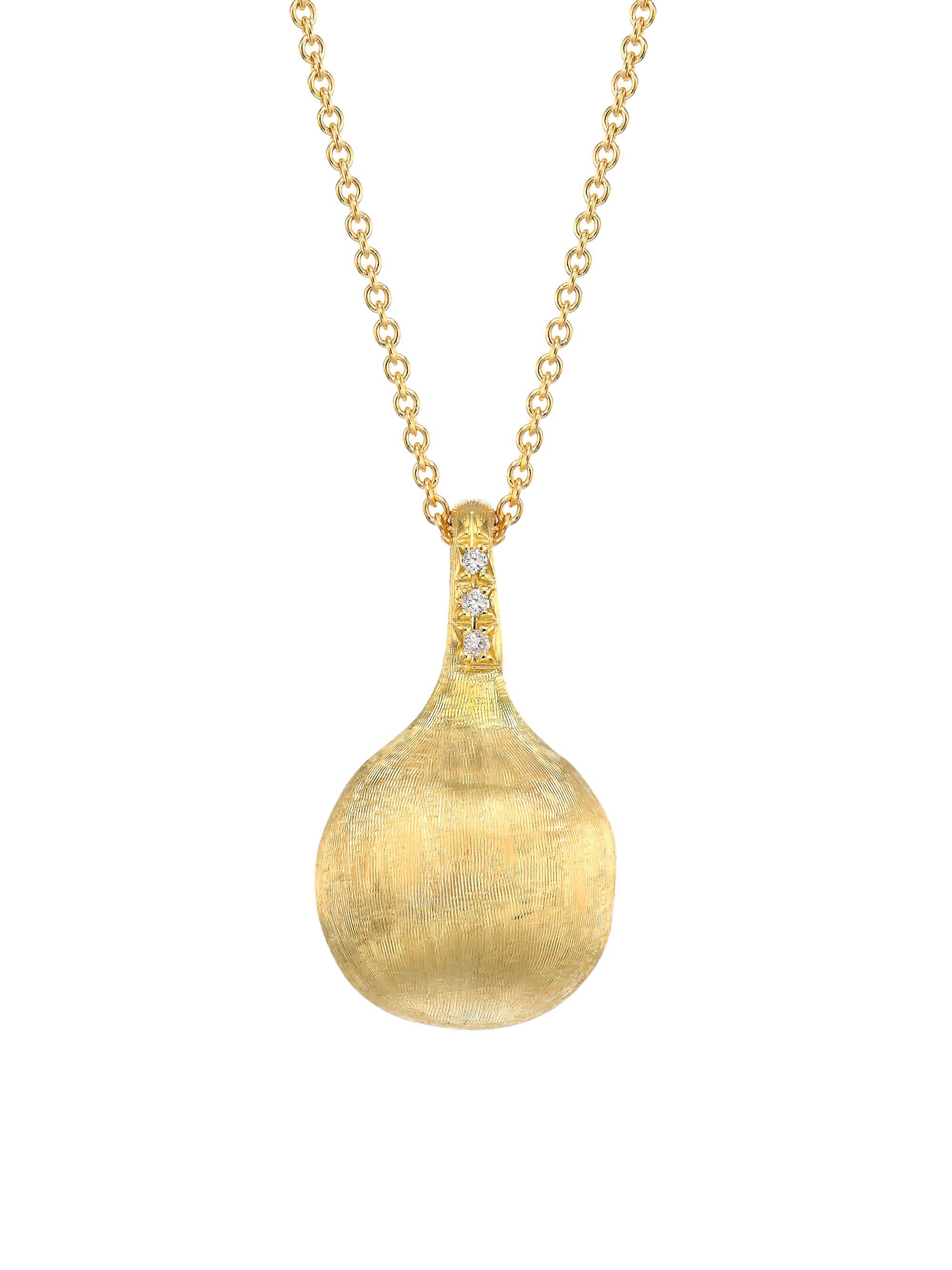 Marco Bicego Women's Africa Boule 18K Yellow Gold & Diamond Pendant Necklace