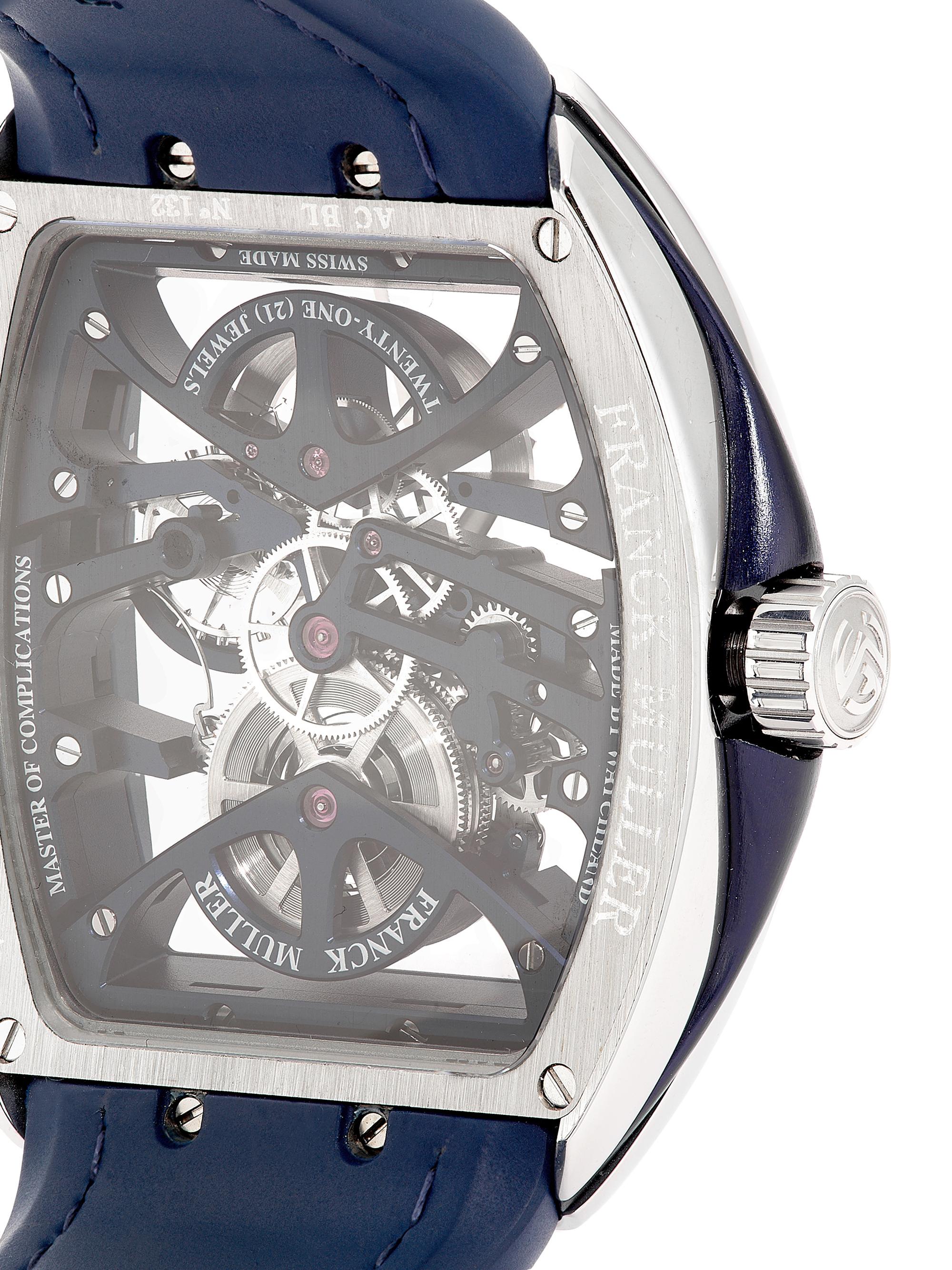 Franck Muller Vanguard Yachting Skeleton Stainless Steel Watch