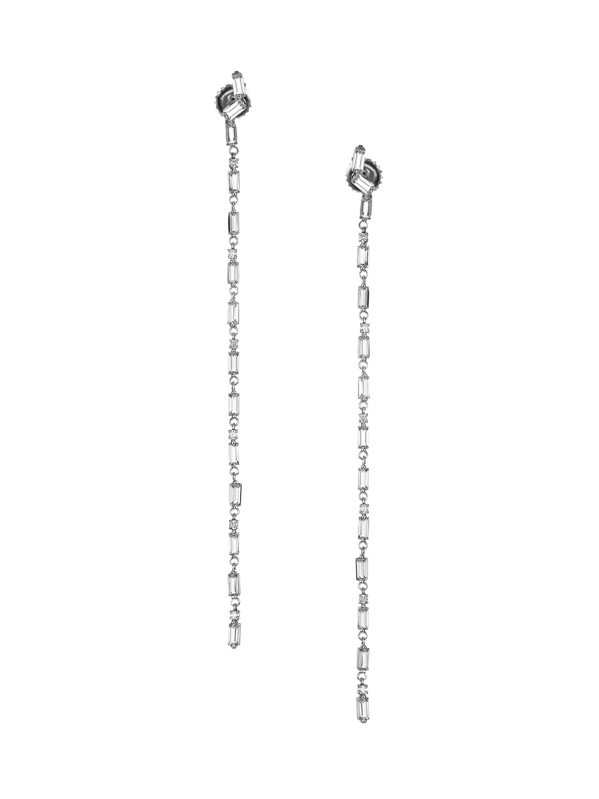 Kalan By Suzanne Kalan Women's 14K White Gold & White Topaz Dangle Earrings