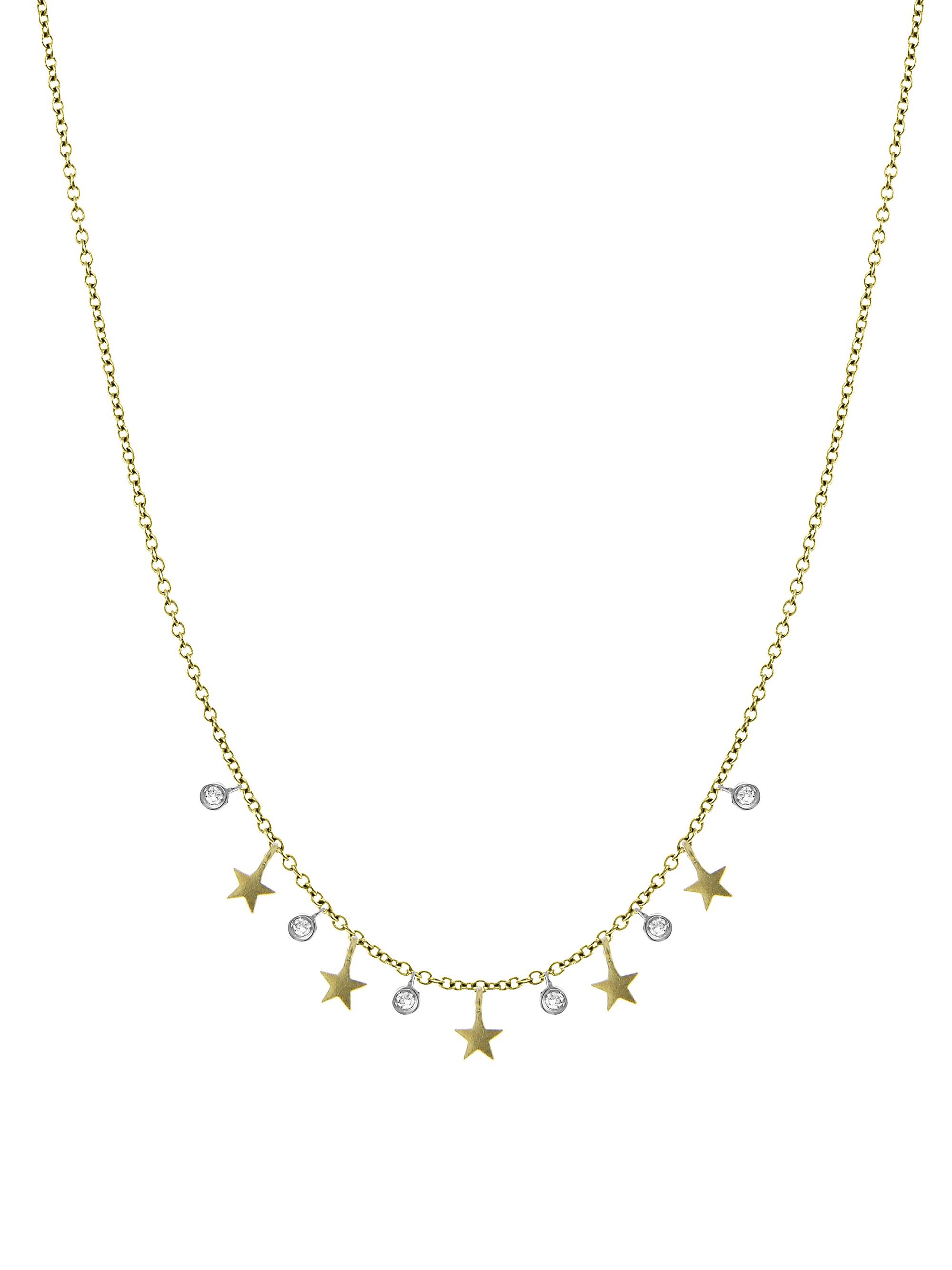 Meira T Women's 14K Yellow Gold & Diamond Star Charm Necklace