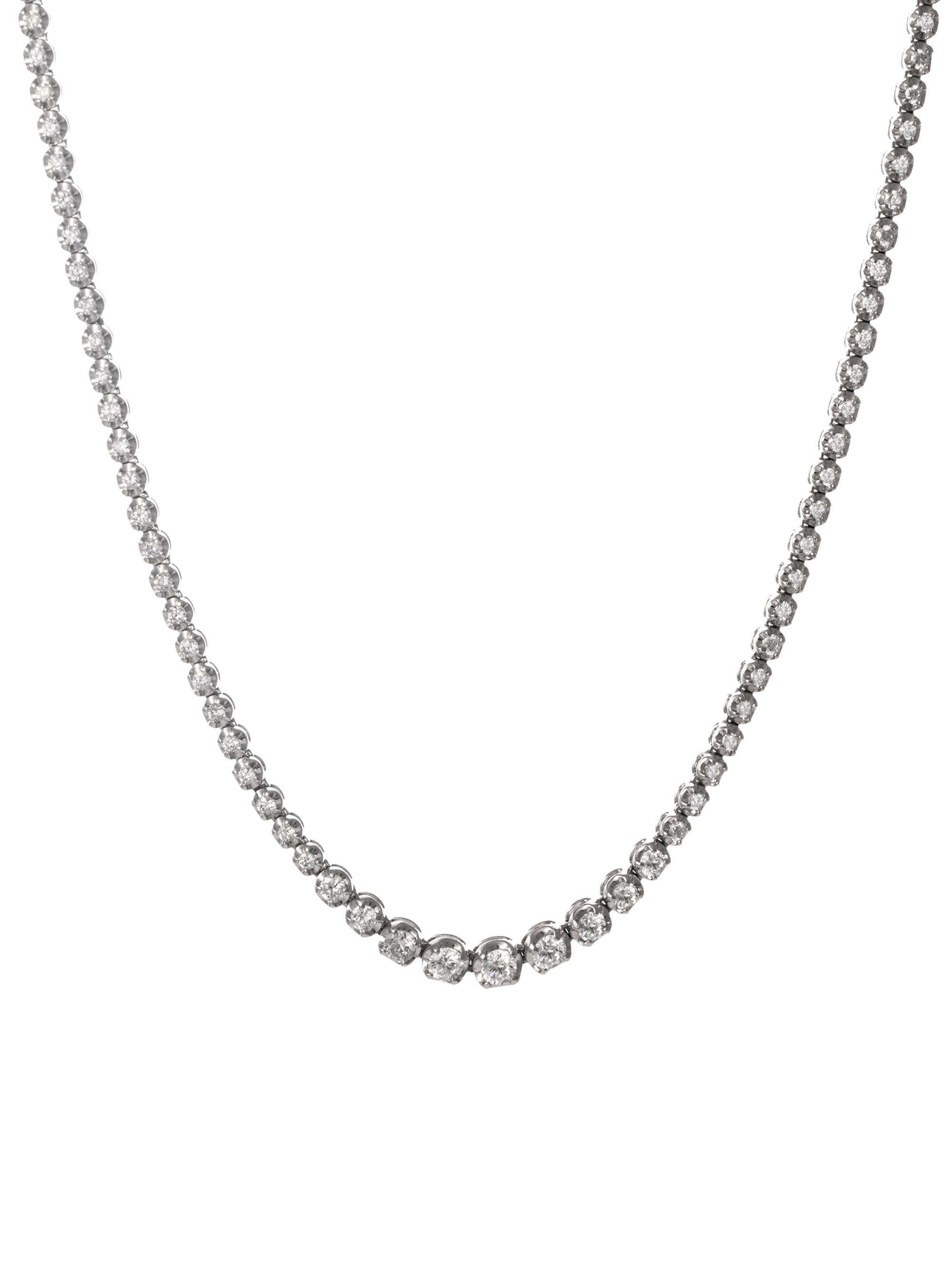 Meira T Women's 14K White Gold & Diamond Riviera Tennis Necklace