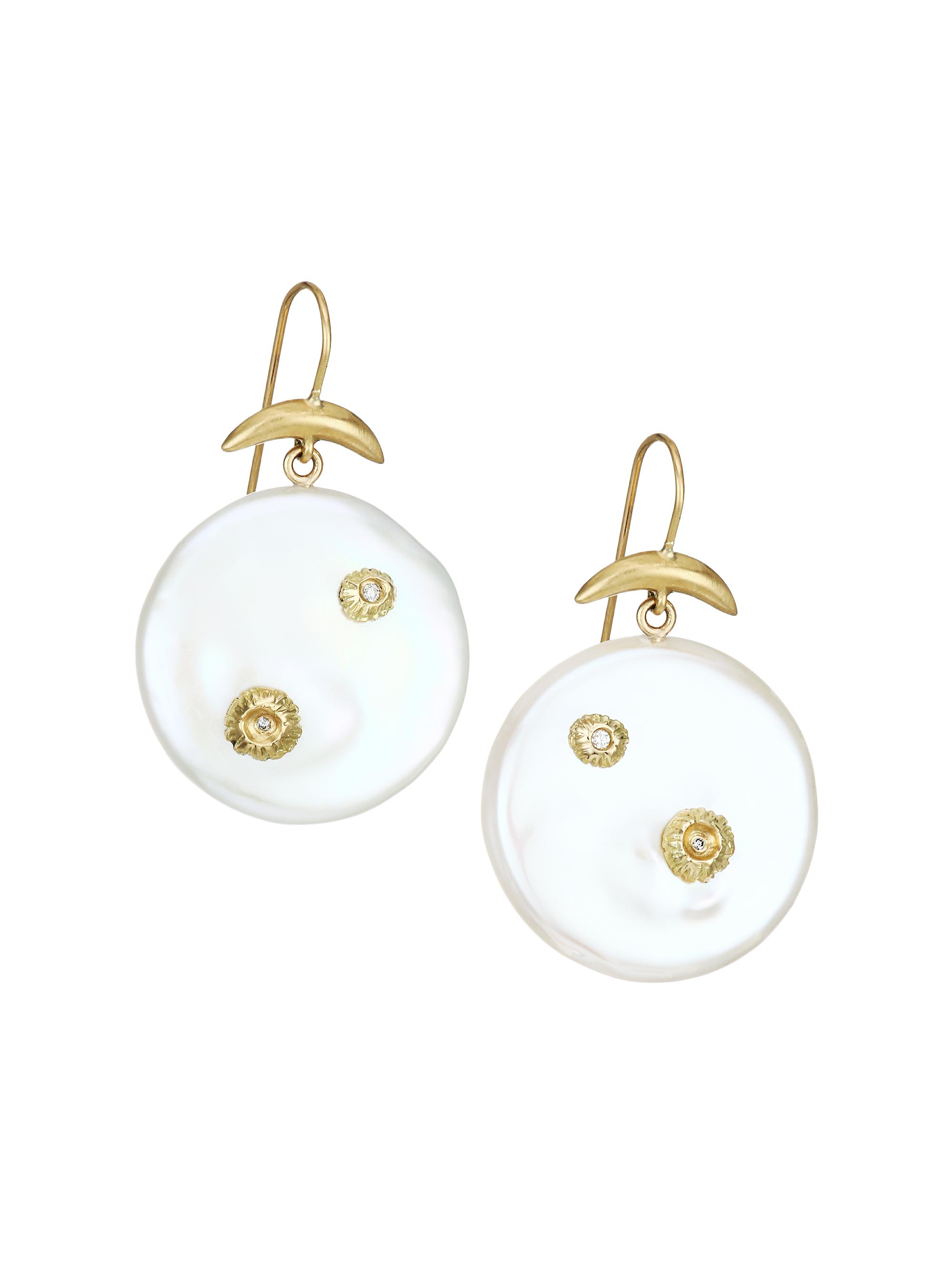 Annette Ferdinandsen Women's 18K Yellow Gold, Mother-Of-Pearl & Diamond Drop Earrings - Gold