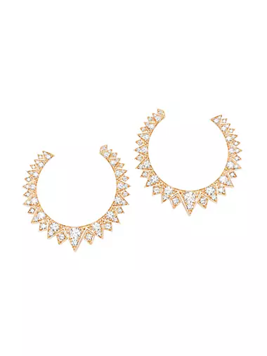Sunlight 18K Rose Gold & Diamond Earrings