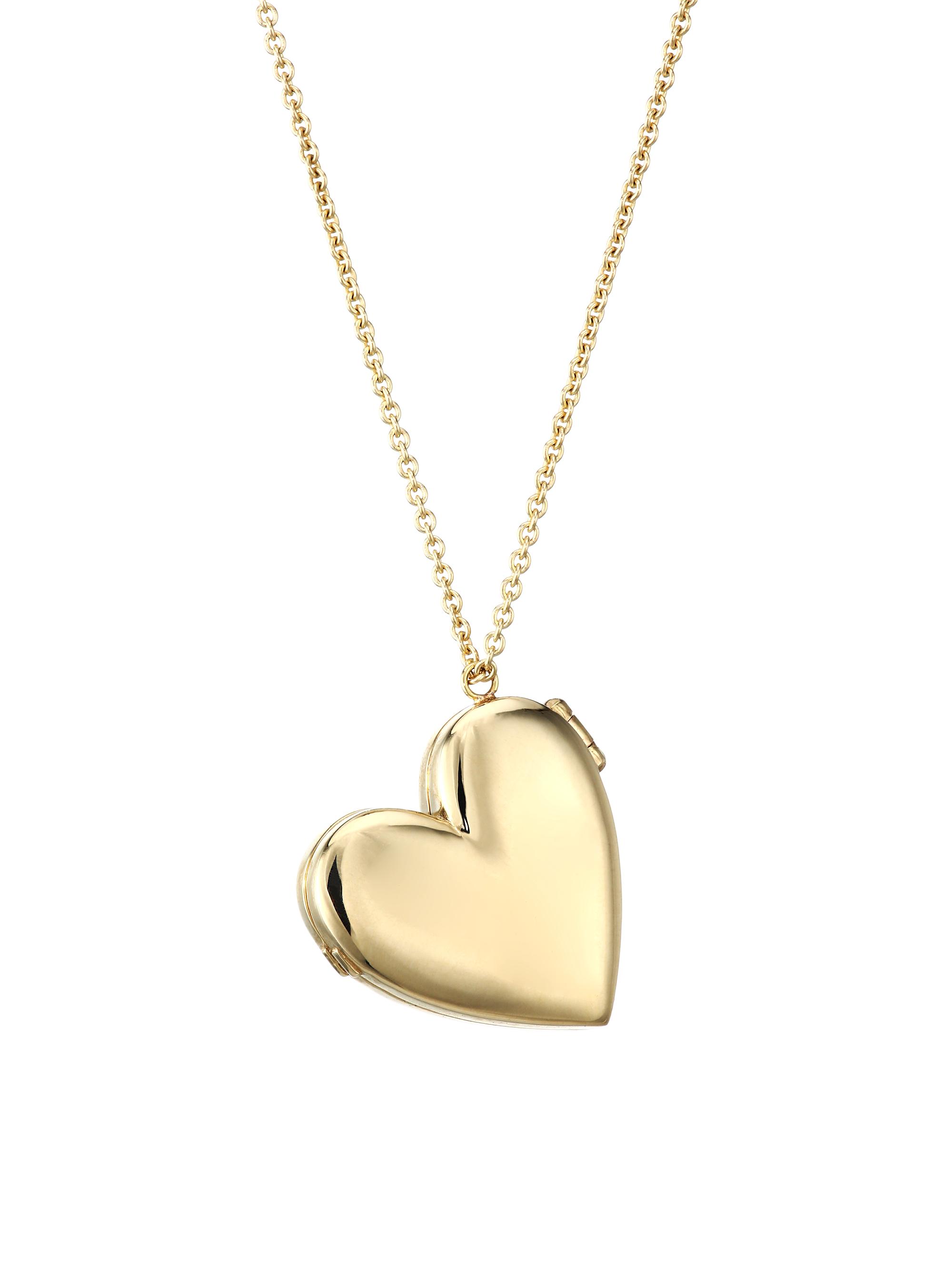 Zoë Chicco 14K Yellow Gold Heart Locket Necklace | Saks Fifth Avenue