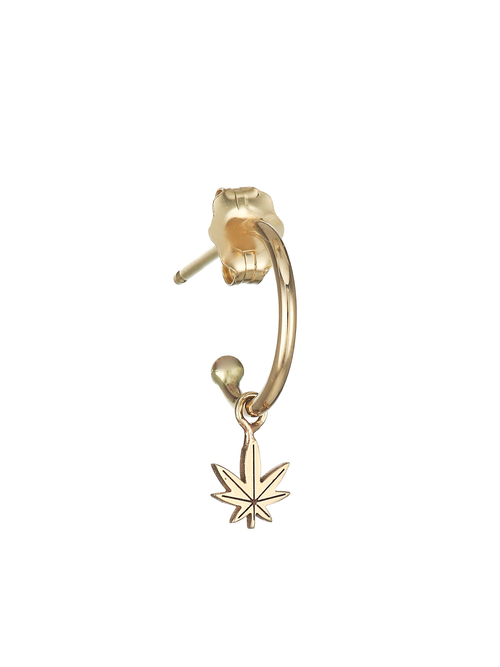 ZOE CHICCO Women's 14K Yellow Gold Single Mary Jane Huggie Hoop Single Earring - Yellow