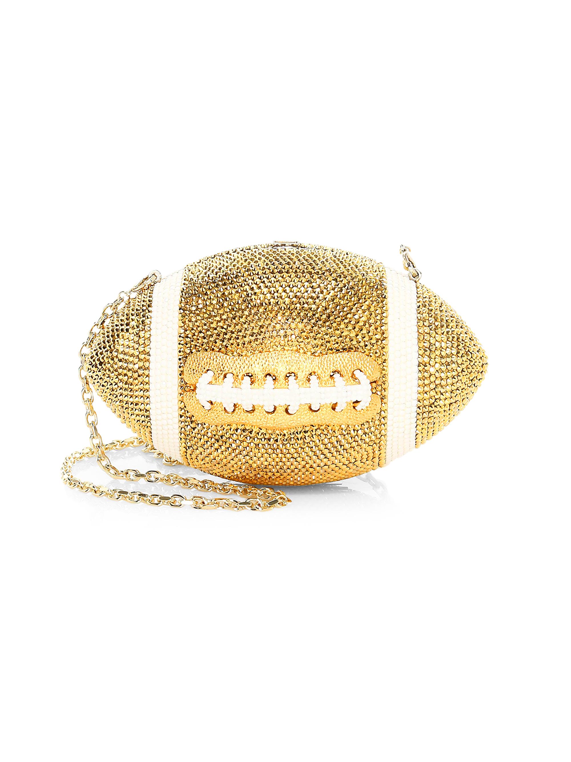 Judith Leiber Couture Women's Game Day Football Pigskin Crystal Clutch - Champagne