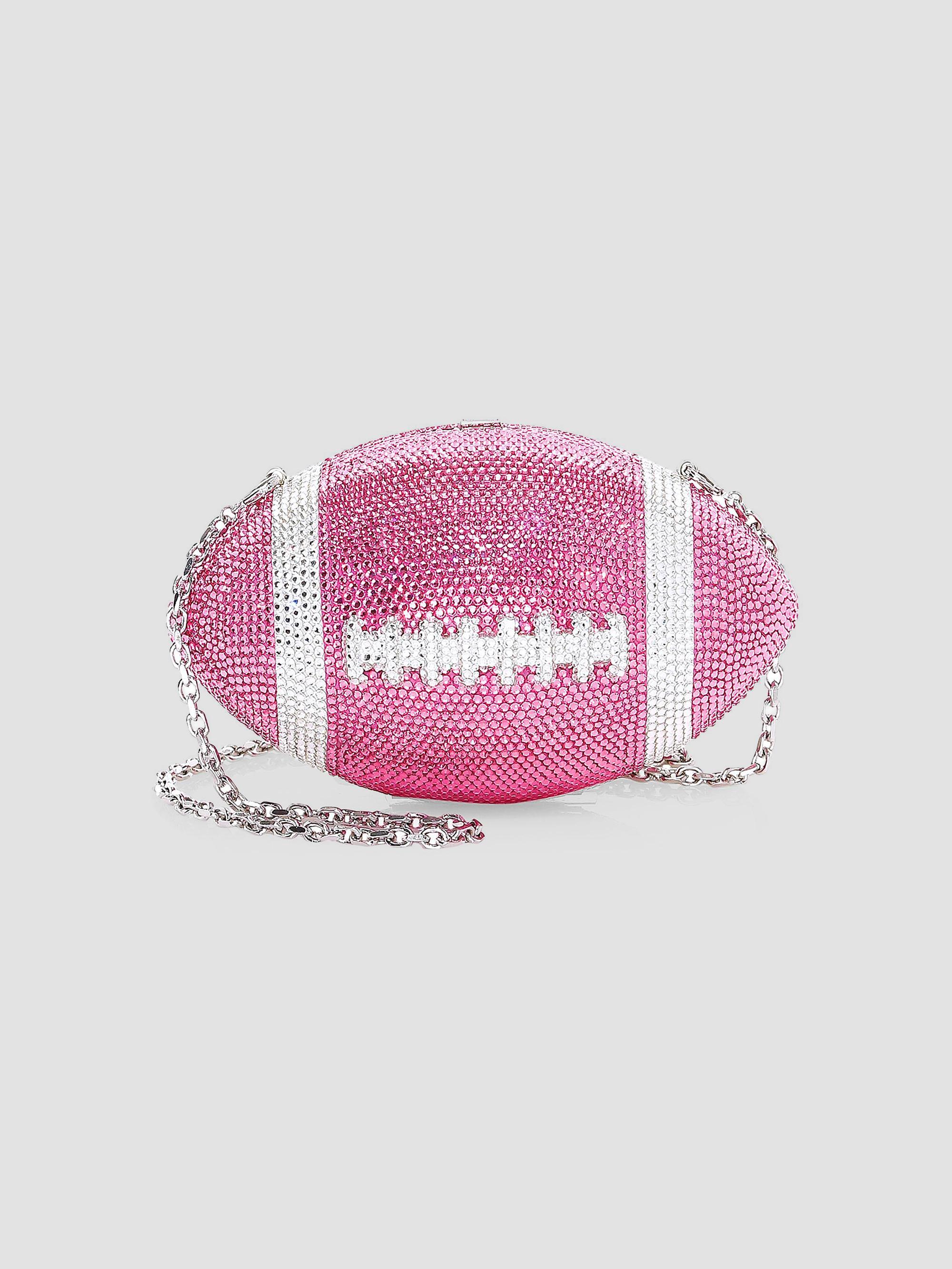 Judith Leiber Couture Women's Game Day Football Pigskin Crystal Clutch - Rose | Thumbnail 4