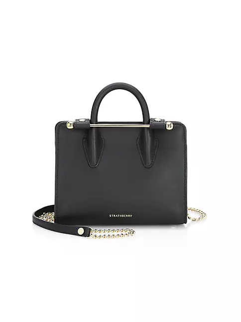 Strathberry Nano Embossed Metallic Top Handle Bag, Women's, Handbags & Purses Top Handle Bags