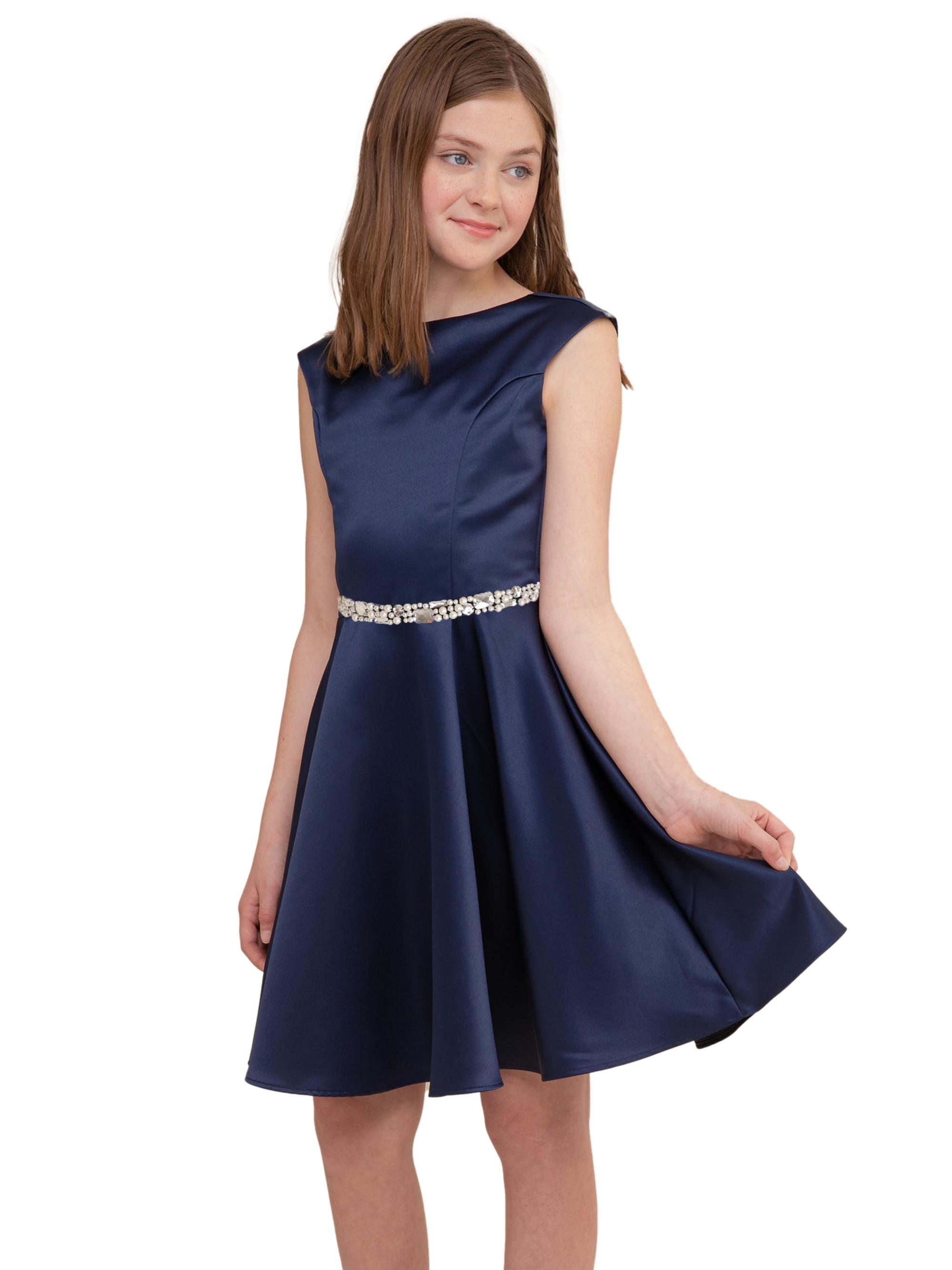 Un Deux Trois Girl's Lace Cap-Sleeve Dress - Lilac | Thumbnail 2