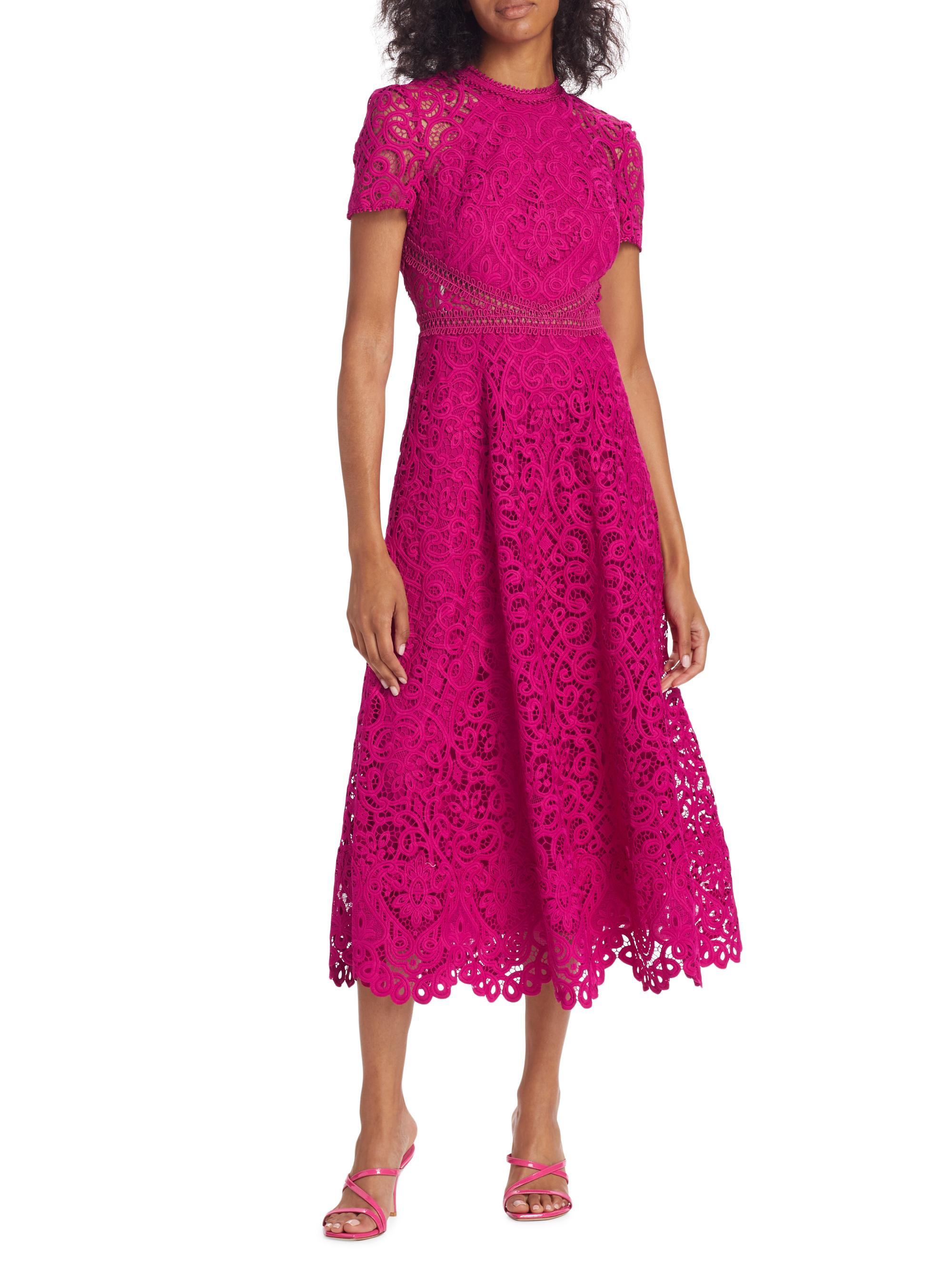 chinese dress ladies Felicity Flutter Sleeve Midi Dress by ML Monique Lhuillier main image 1