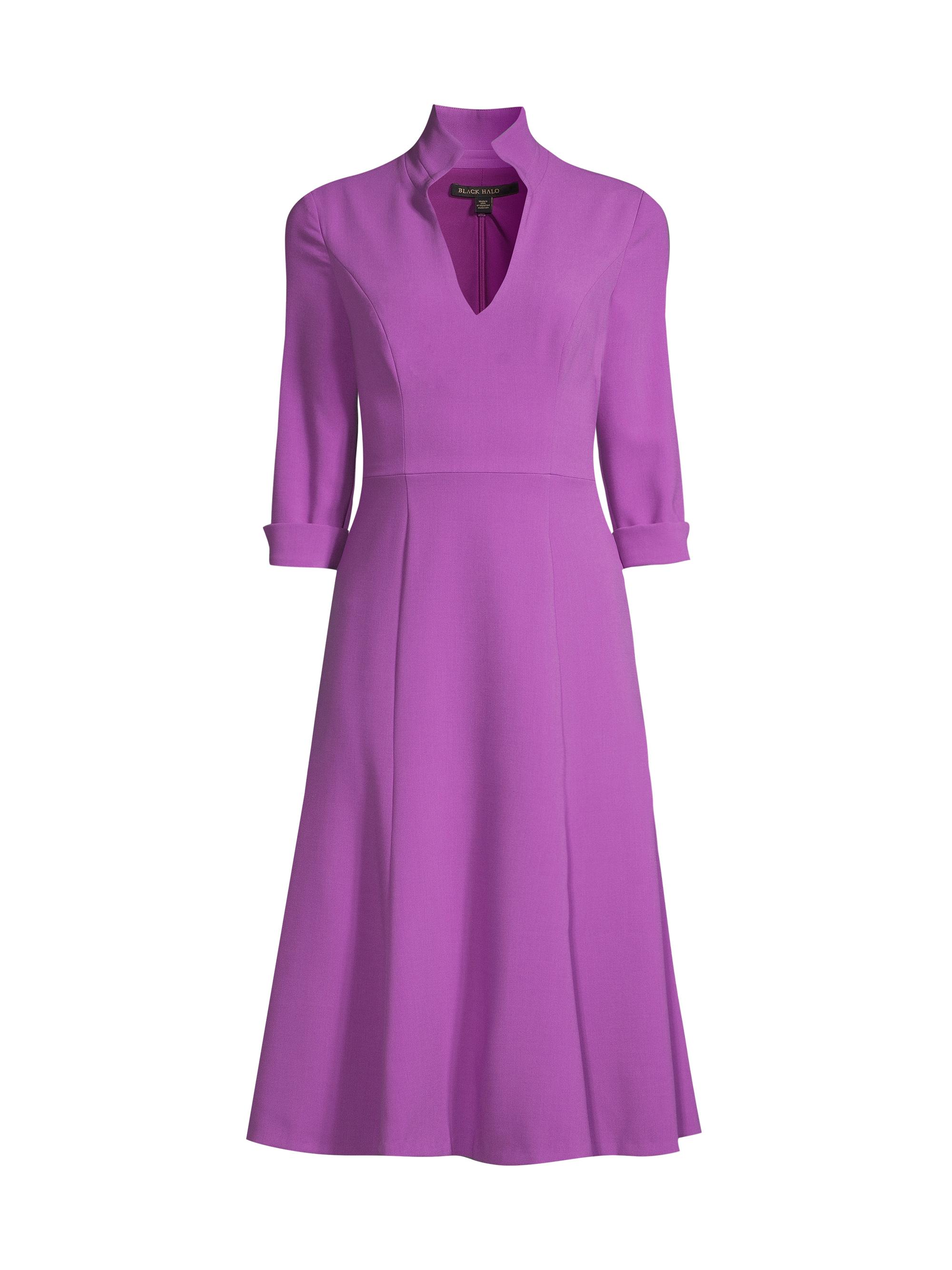 slim fit dress slacks Firenza Long Sleeve Mini Dress Purple main image 0
