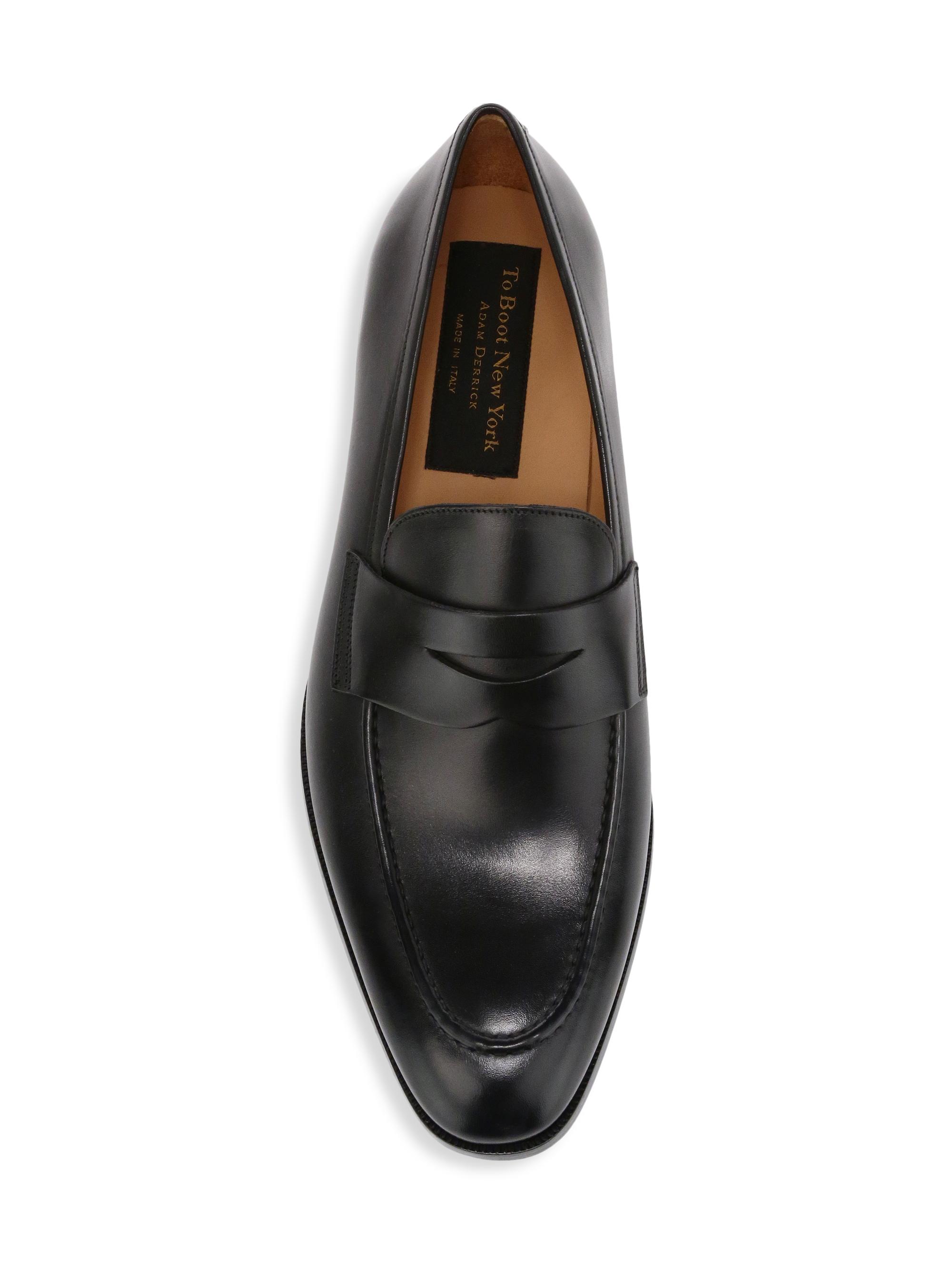 To Boot New York Tesoro Leather Penny Loafers | Saks Fifth  display picture 1