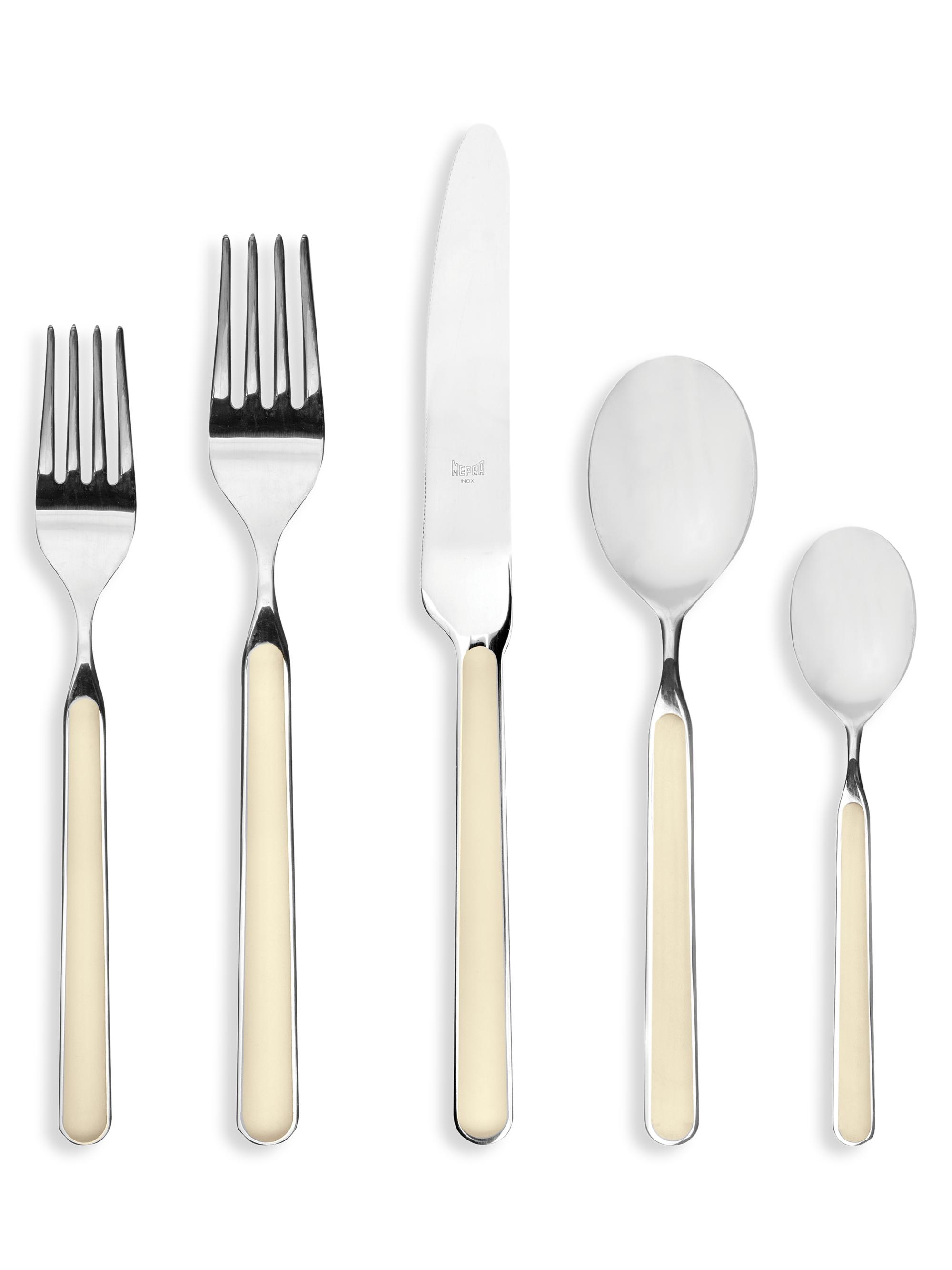 Mepra Fantasia 5-Piece Stainless Steel Flatware Set - Turtle Dove