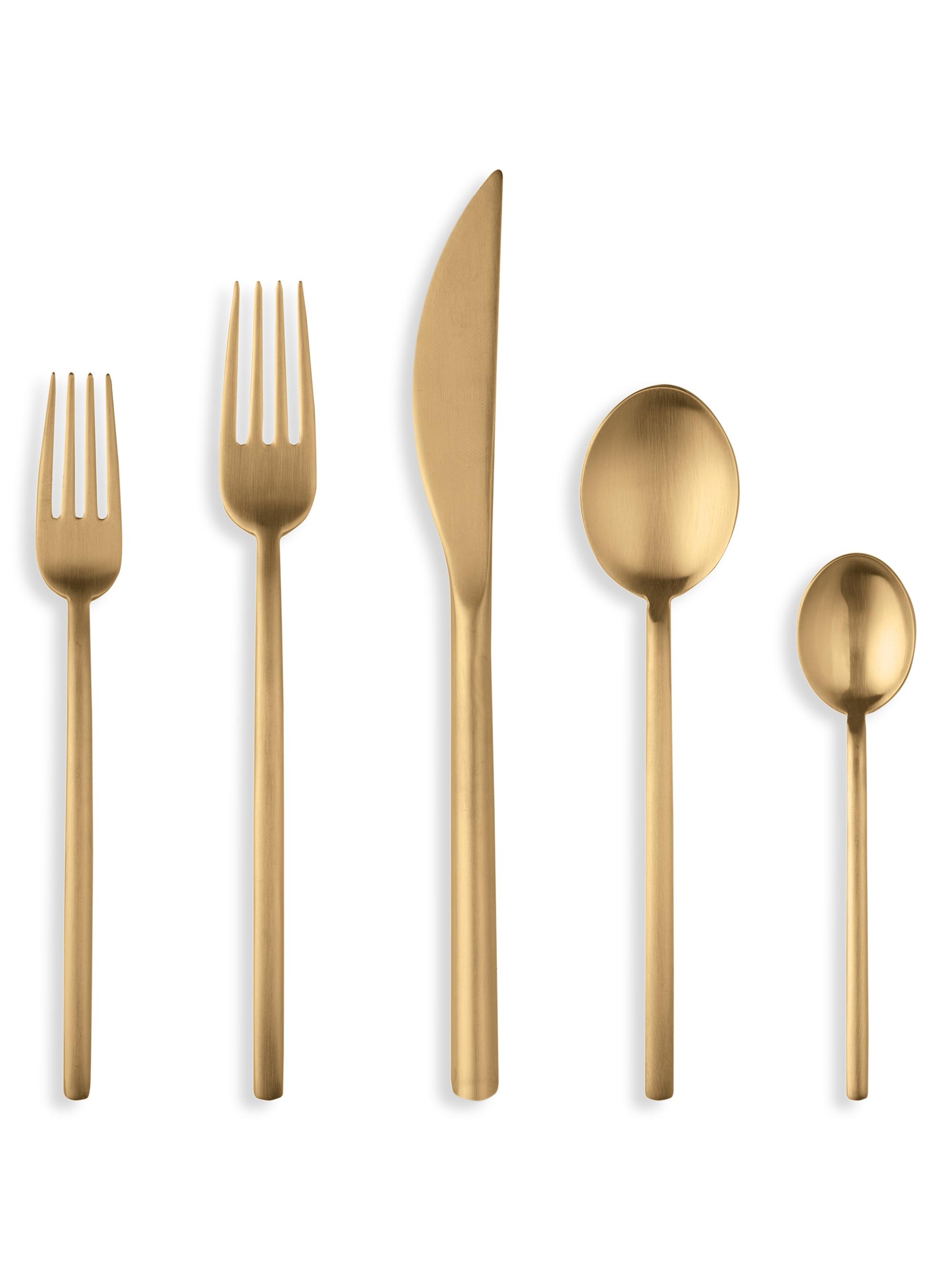 Mepra Due Oro 5-Piece Flatware Set - Ice Gold