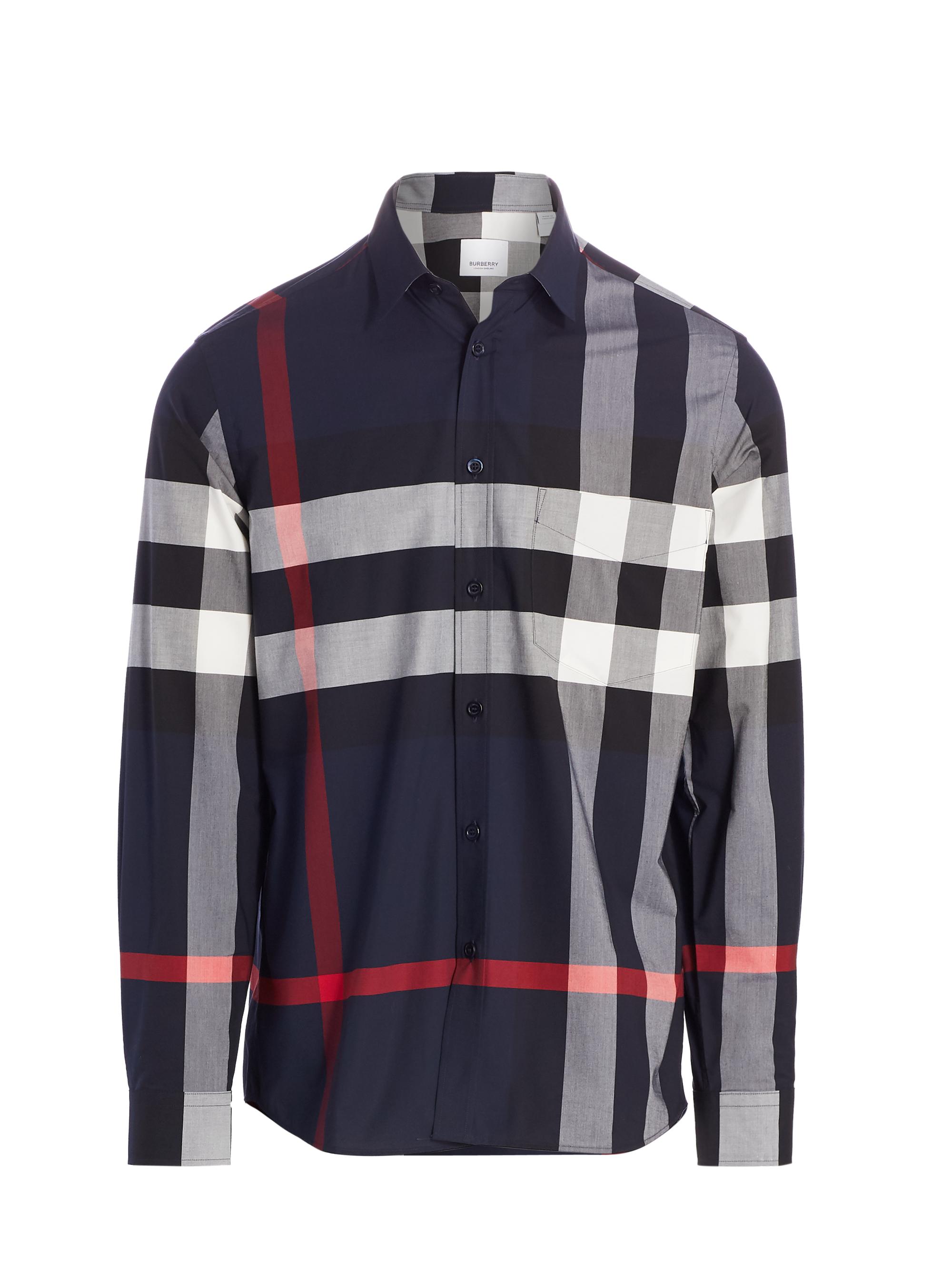 Burberry Simpson Stretch Cotton Check Shirt | Saks Fifth Avenue