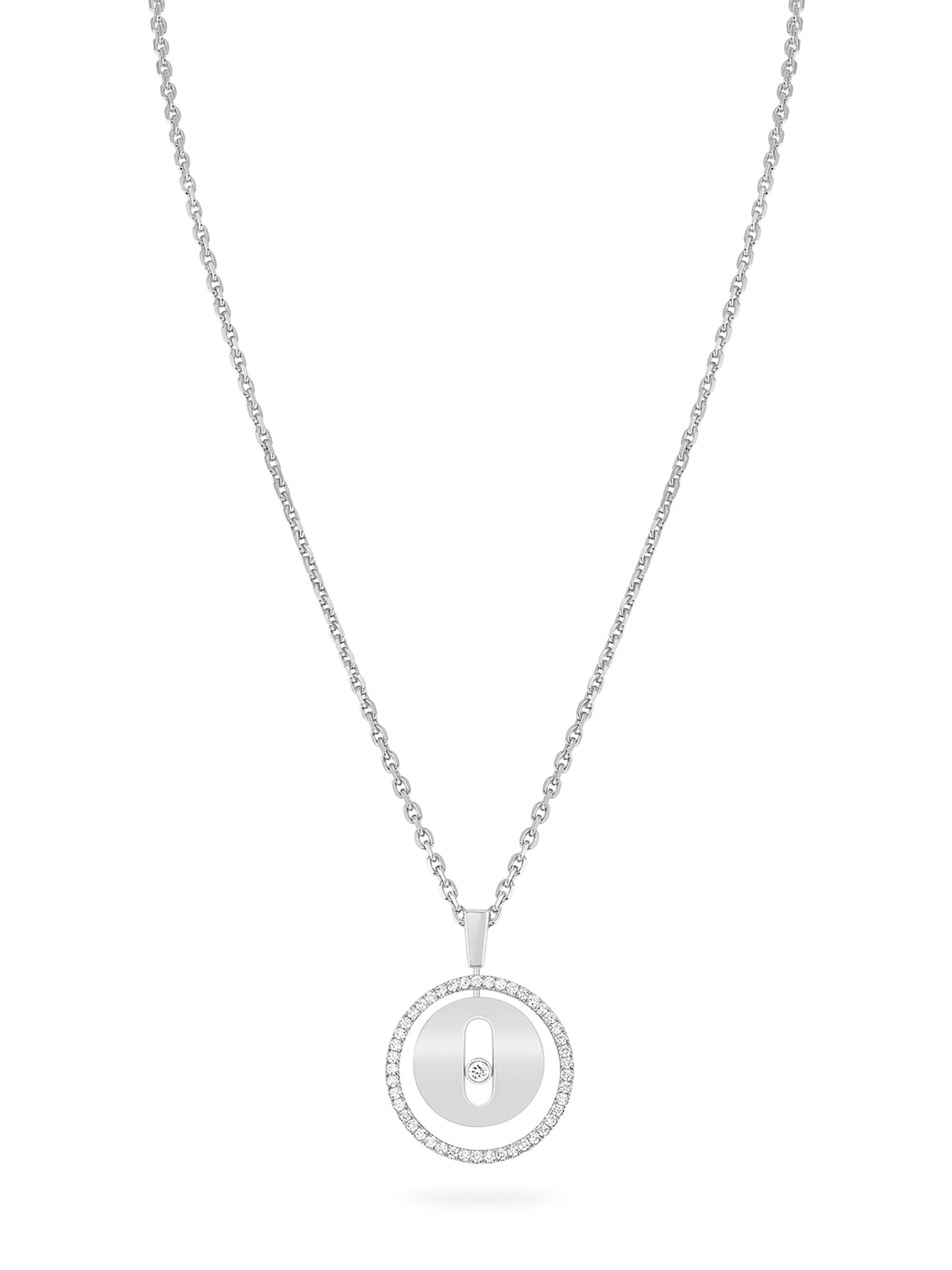 Messika Women's Lucky Move PM 18K White Gold & Diamond Pendant Necklace - White Gold