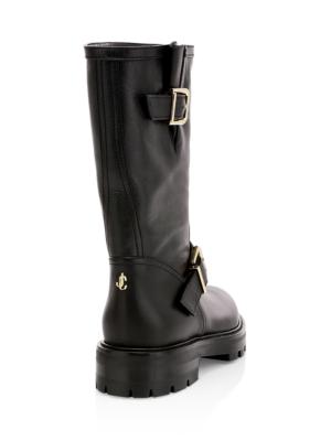 Biker II leather mid-calf boots