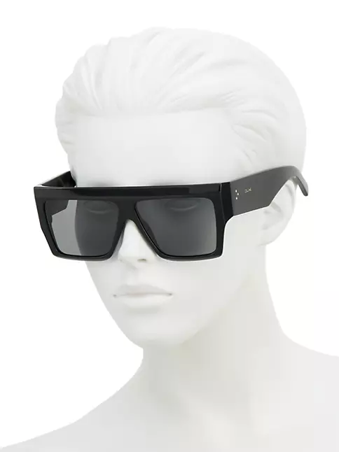 Designer Men's Shades Sunglasses Oversized Clear and Black
