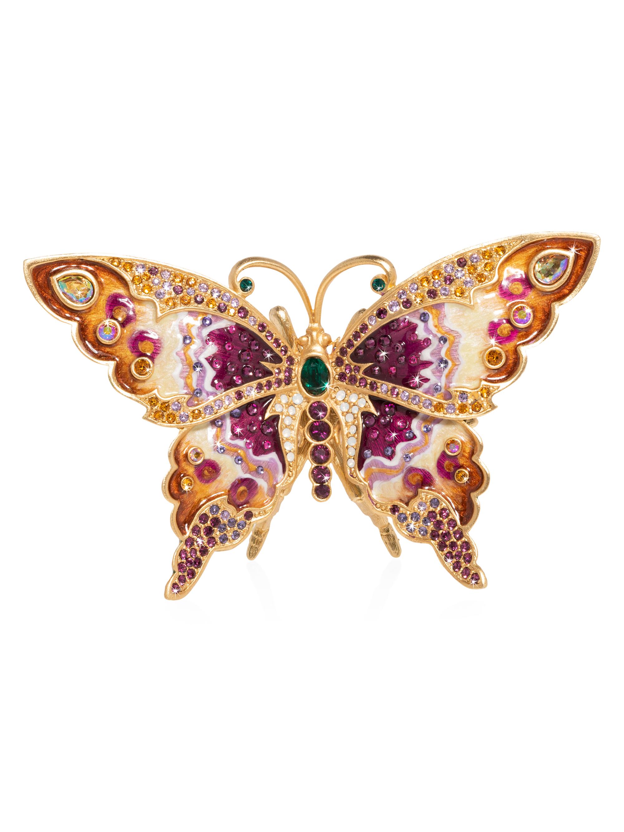 Jay Strongwater Lea Medium 14K Yellow Godlplated & Swarovski Crystal Butterfly Figurine