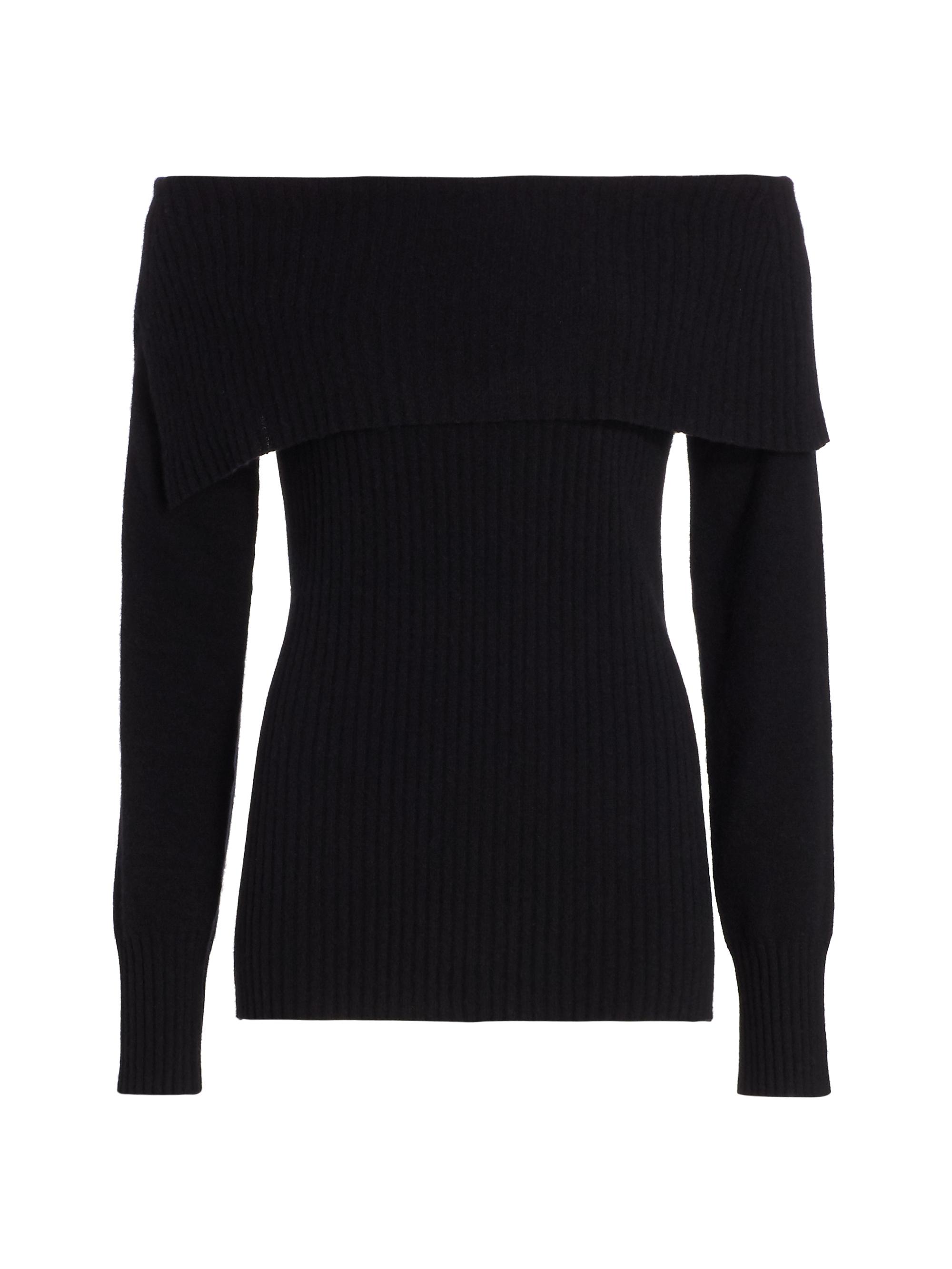 Saks Fifth Avenue COLLECTION Off-The-Shoulder Cashmere Sweater