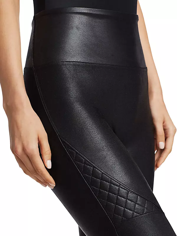 Shop Spanx Quilted Faux Leather Leggings