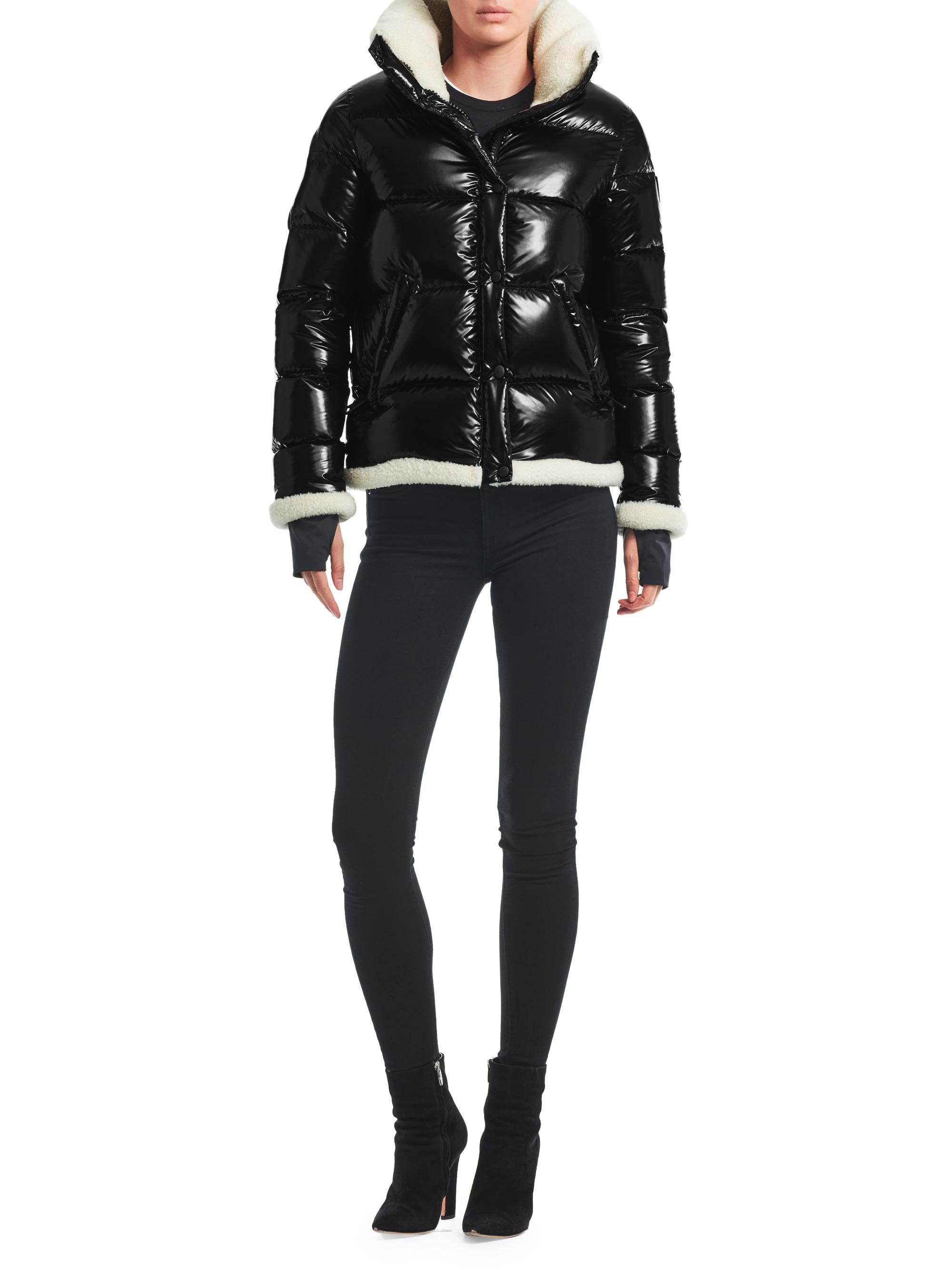 Willa Shearling-Trimmed Down Puffer Jacket Saks Fifth Avenue - Main Image