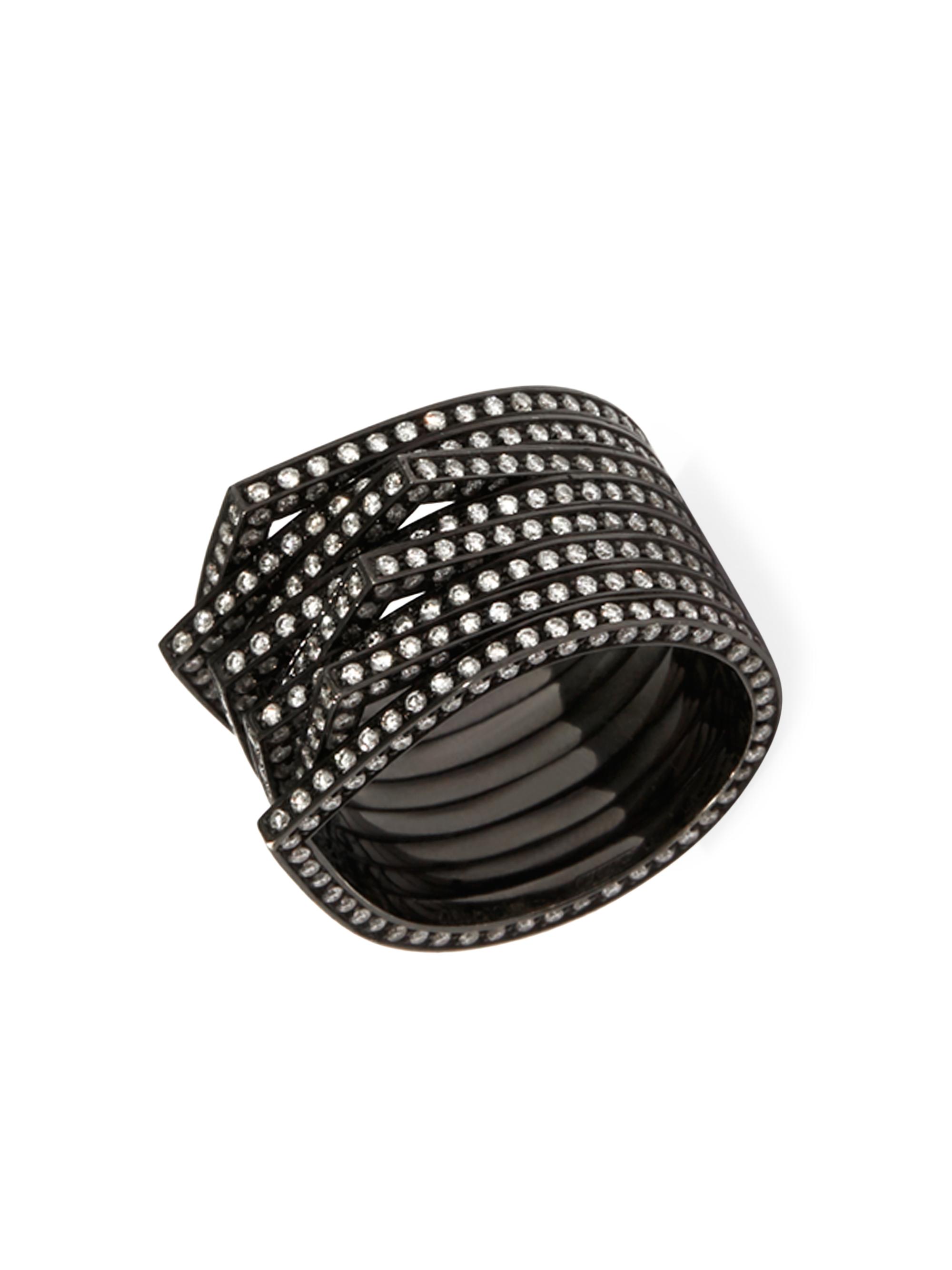 Repossi Women's Antifer 18K Black Gold & 4.16 TCW Diamond Ring - Black