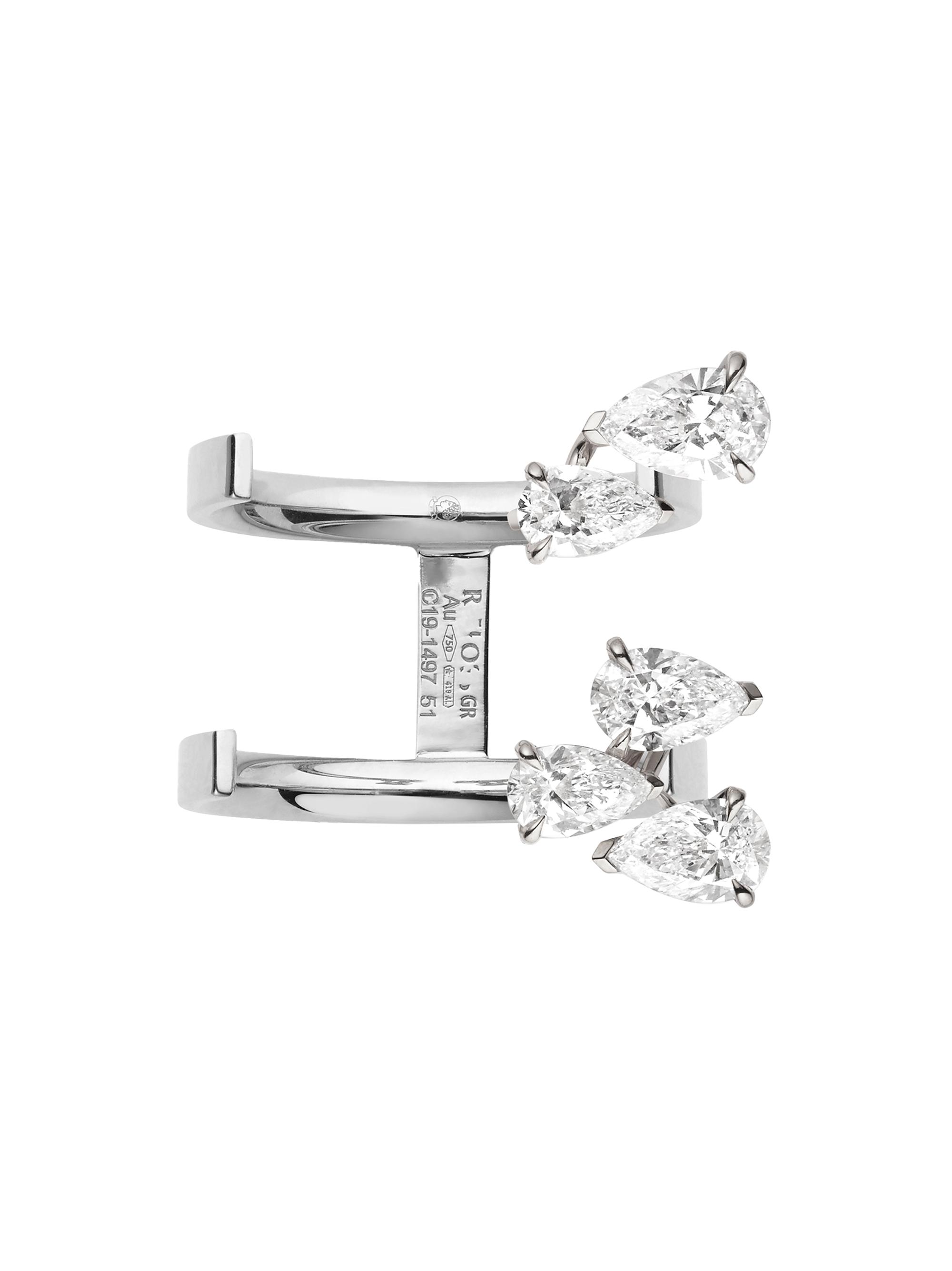 Repossi Women's Serti Sur Vide 18K White Gold & 0.56 TCW Diamond Ring - White Gold