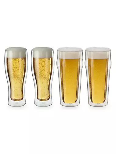 Promo 4-Piece Double Wall Beer Glass Set