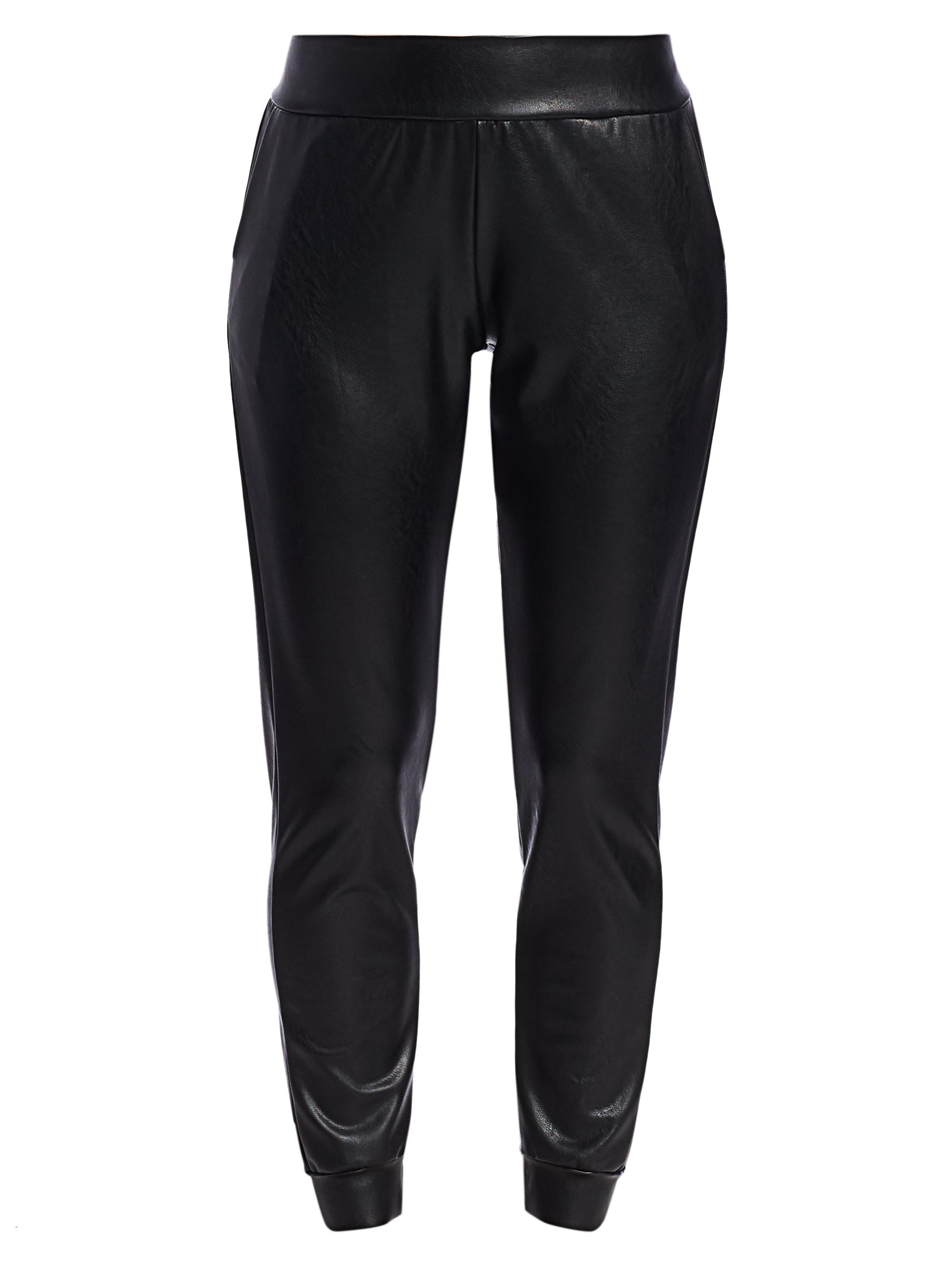 Commando Women's Faux Leather Joggers - Black