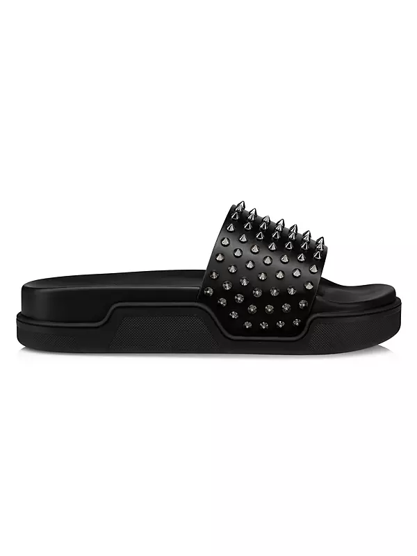 BEST Louis Vuitton LV Color pattern black White Slide Sandals