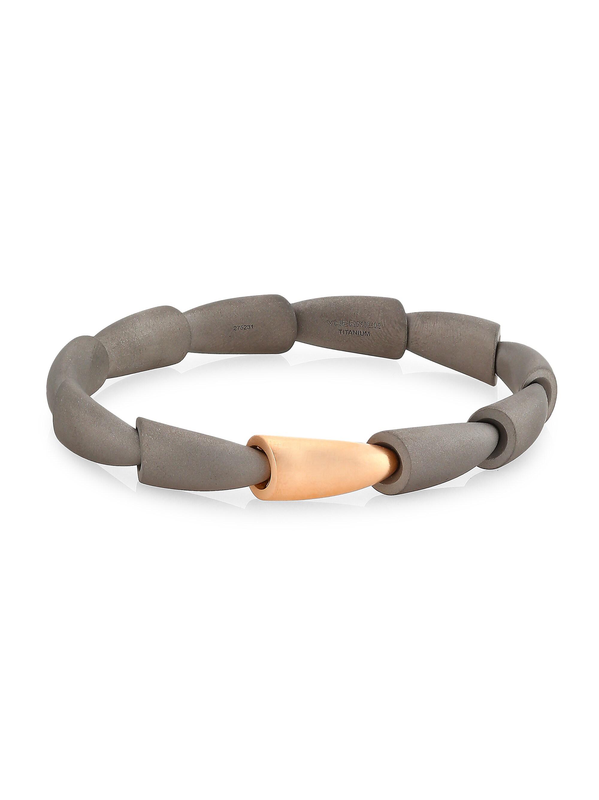 Vhernier Women's Calla 18K Rose Gold & Titanium Bracelet