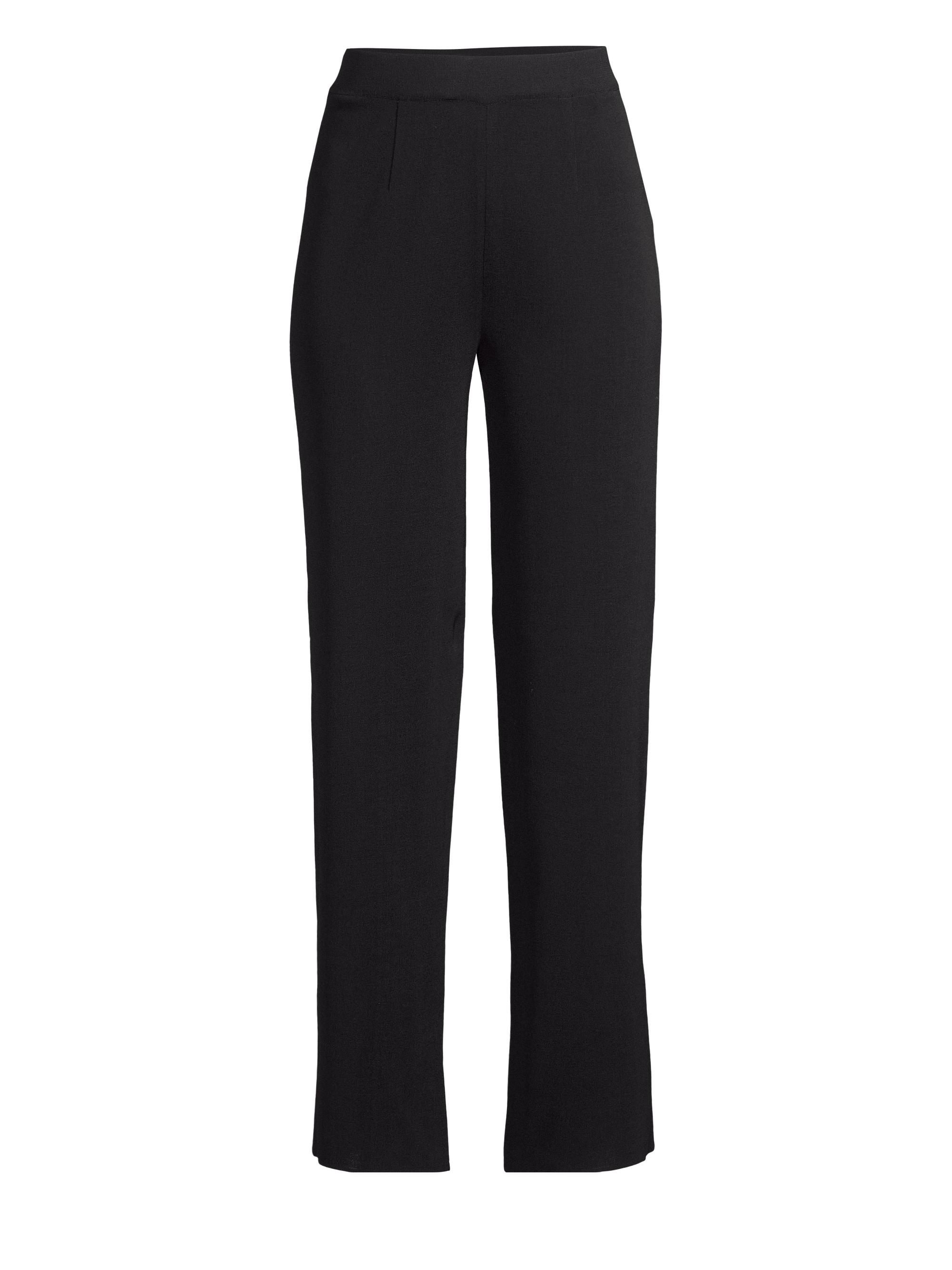 Misook Women's Tailored Wide-Leg Pants - Black