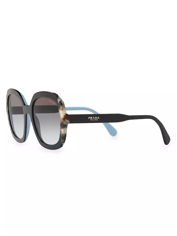 54MM Two-Tone Square Sunglasses