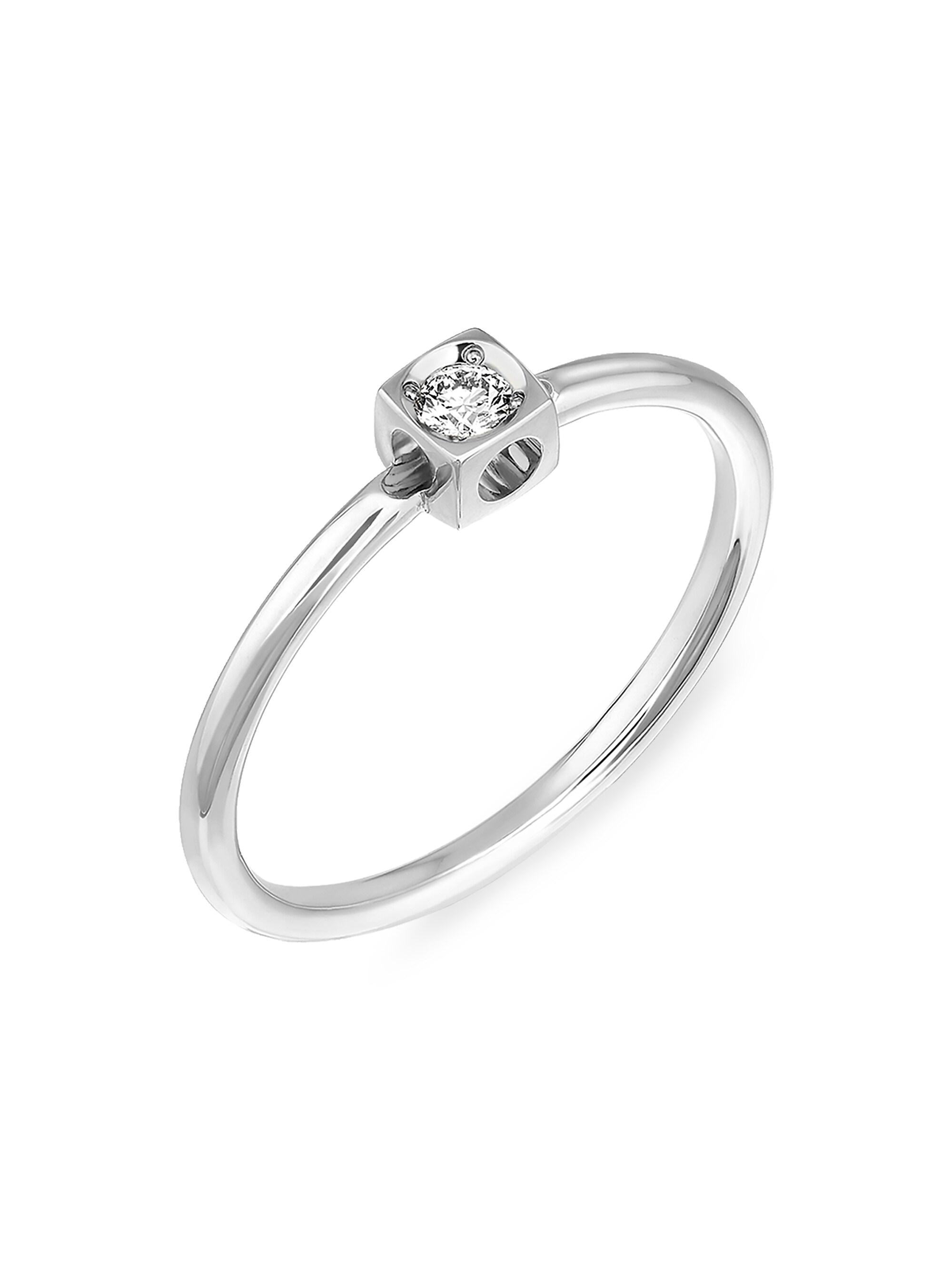 Dinh Van Women's Le Cube Diamond 18K White Gold Ring - White Gold