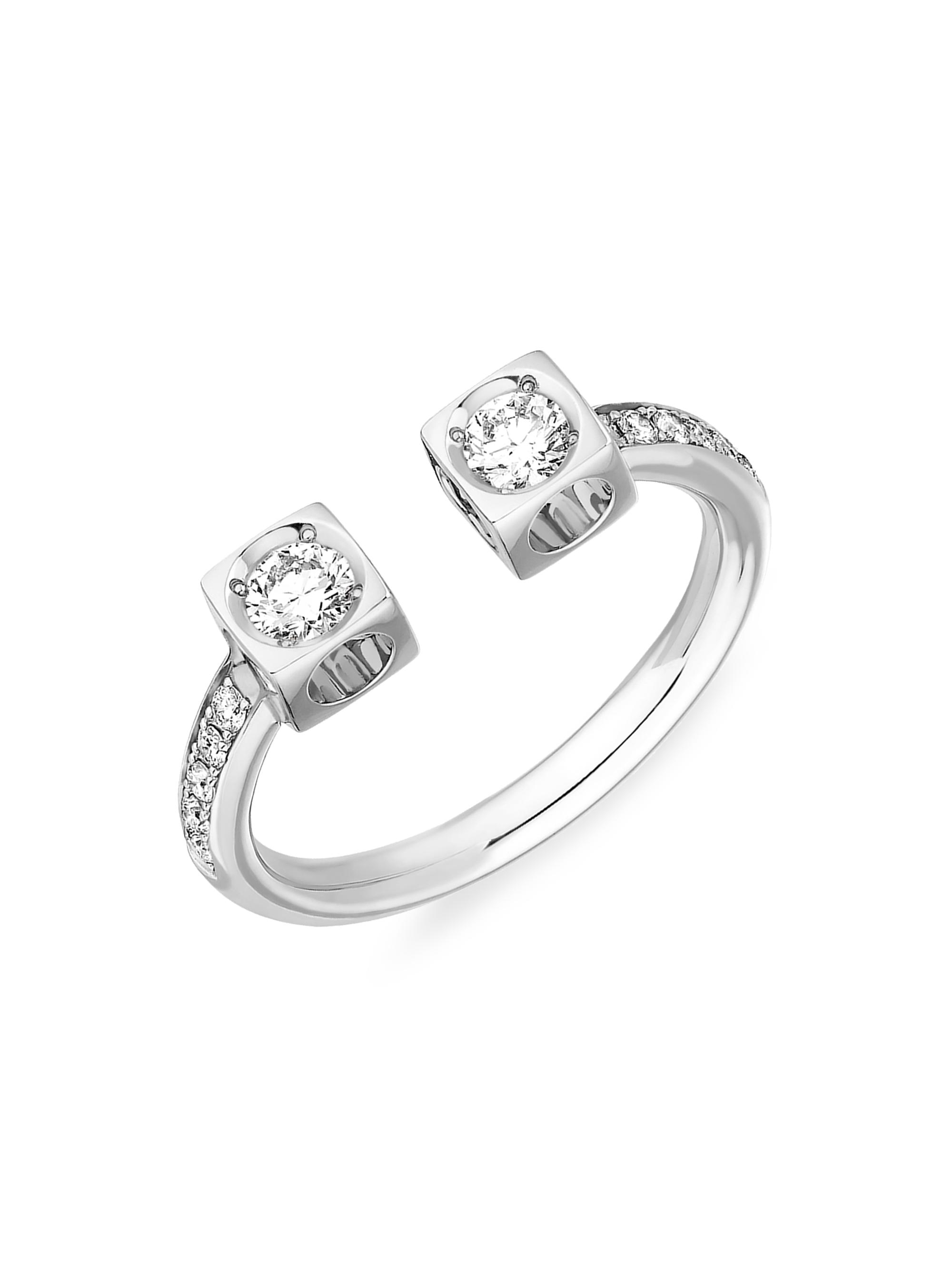Dinh Van Women's Le Cube Diamond 18K White Gold Ring