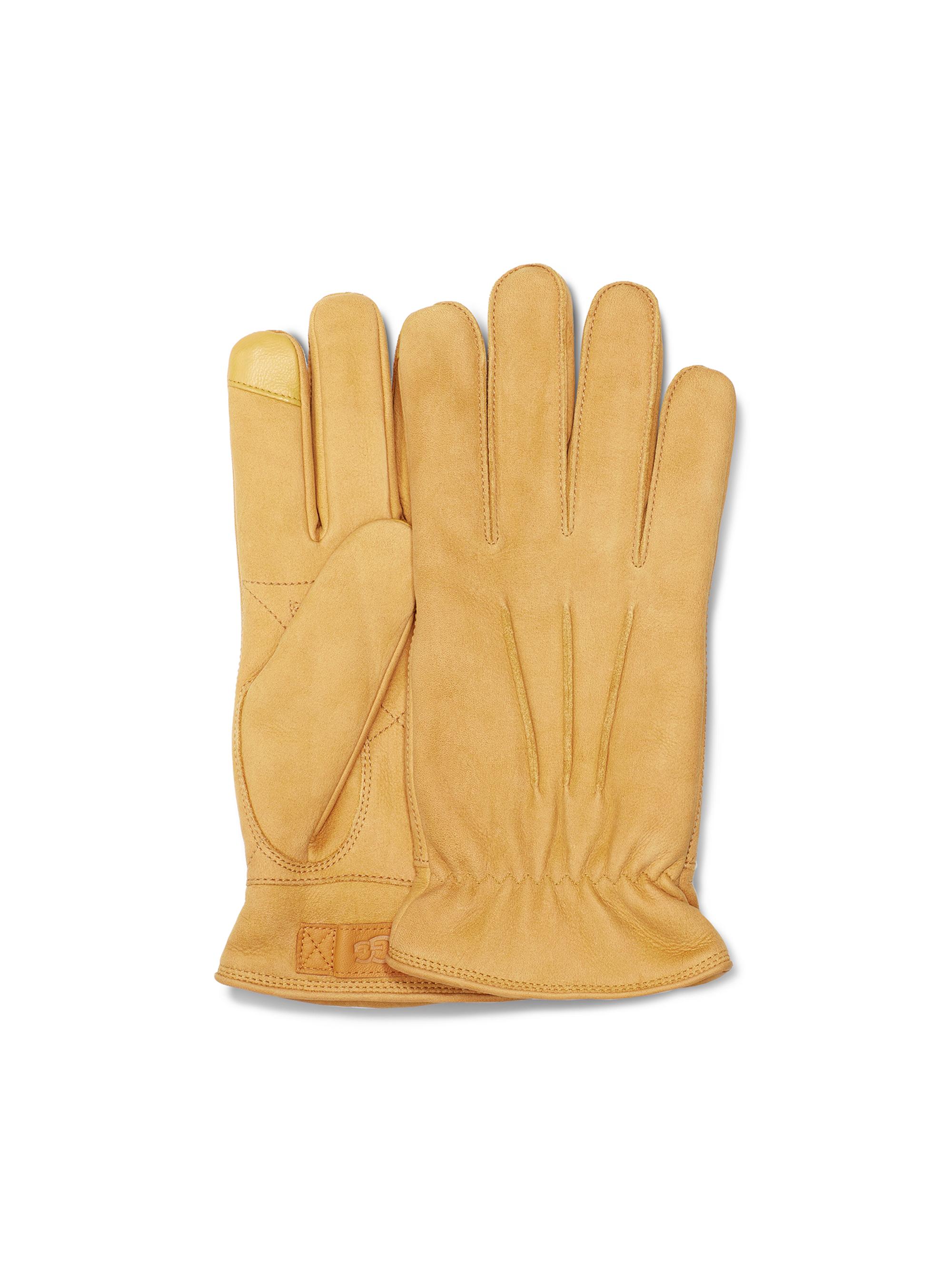 UGG Men's 3 Point Leather Gloves - Chestnut